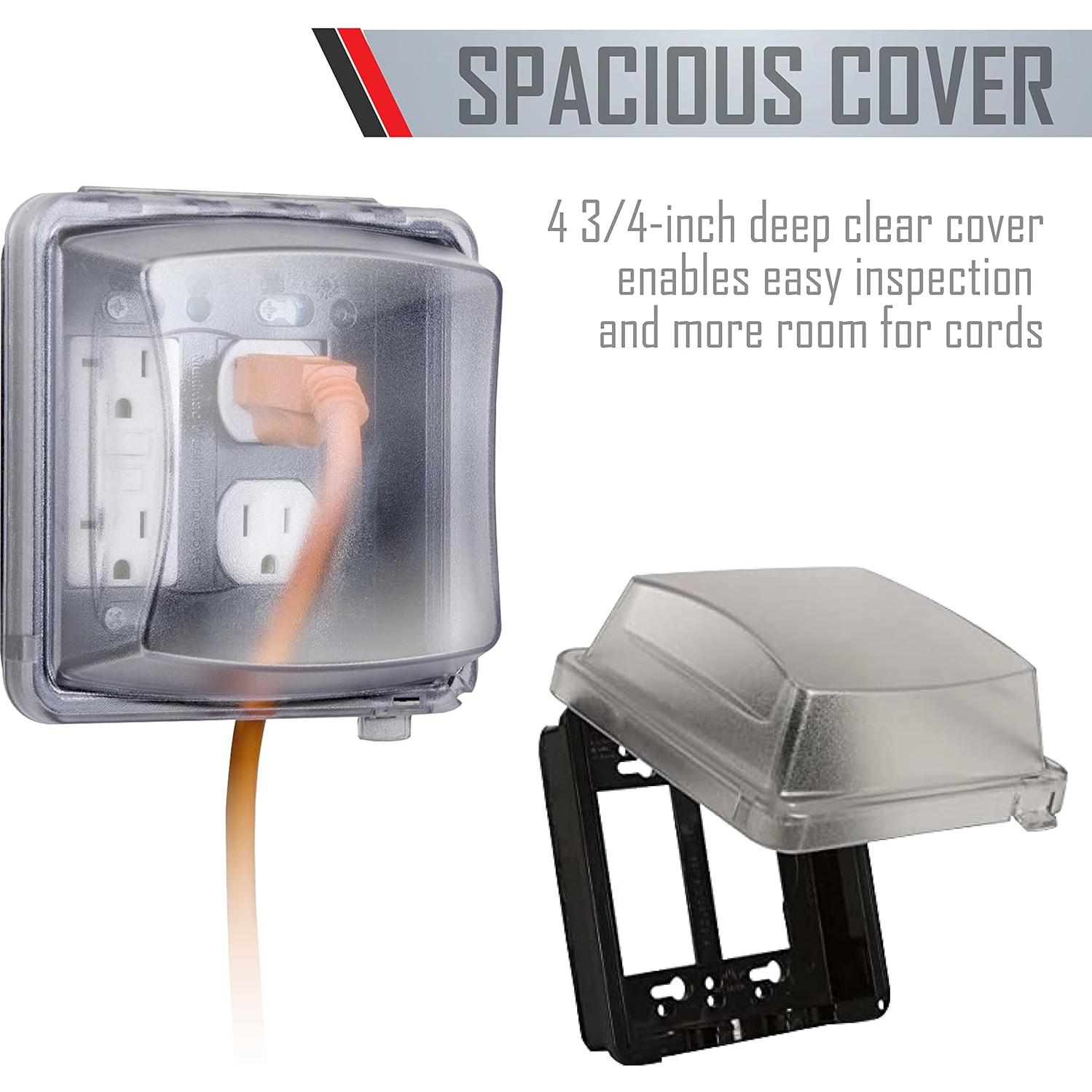 Cubierta a Prueba de Clima TayMac MM2410C 2 Ganglios 14cm