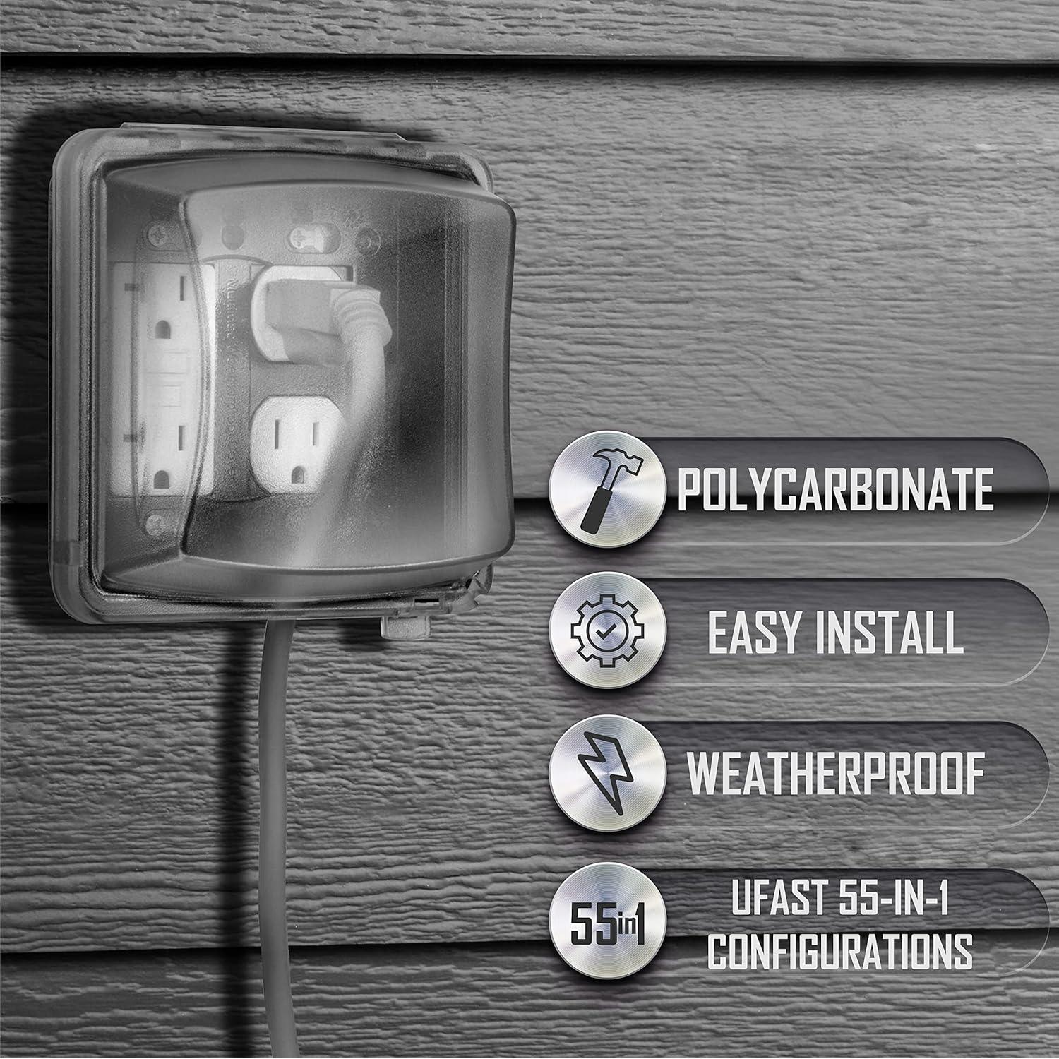 Cubierta a Prueba de Clima TayMac MM2410C 2 Ganglios 14cm