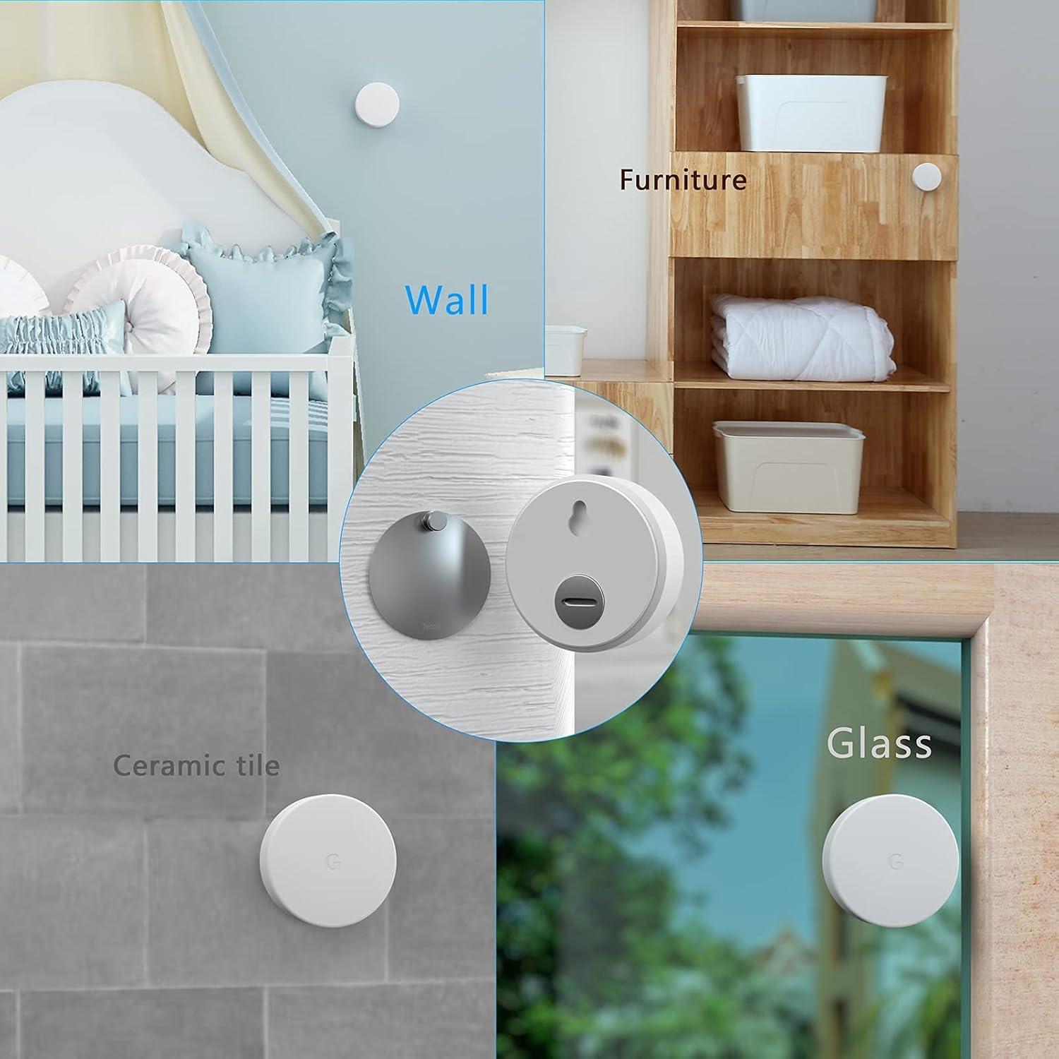 Soporte de Pared Teccle para Sensor de Temperatura Nest - 2 Paquete, Acero Inoxidable, Sin Agujeros