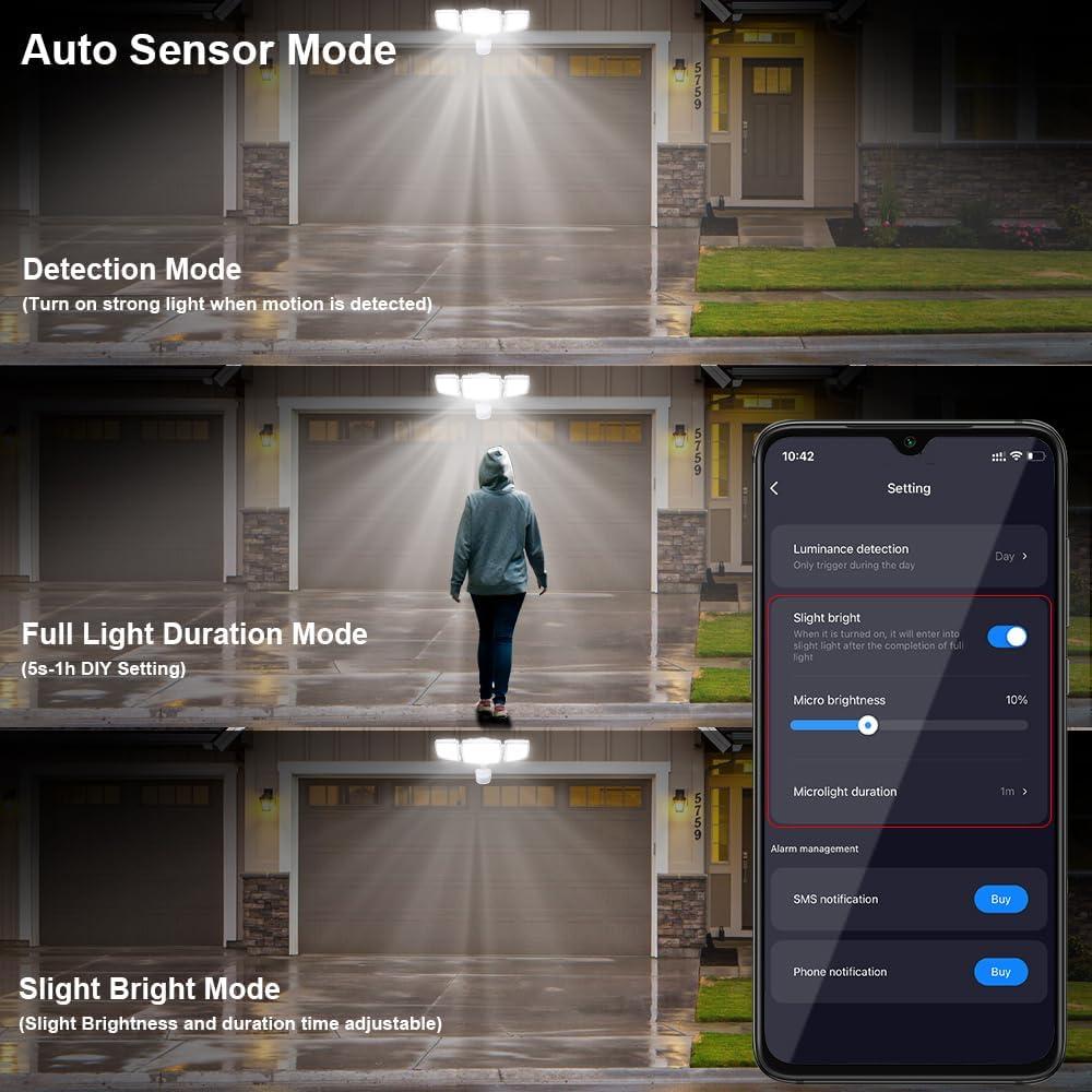 Luz de Seguridad LED USTELLAR 50W 5000lm Control App