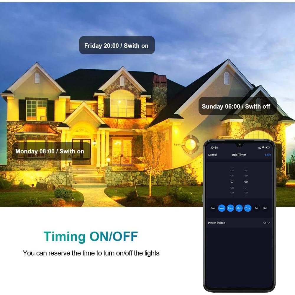 Luz de Seguridad LED USTELLAR 50W 5000lm Control App