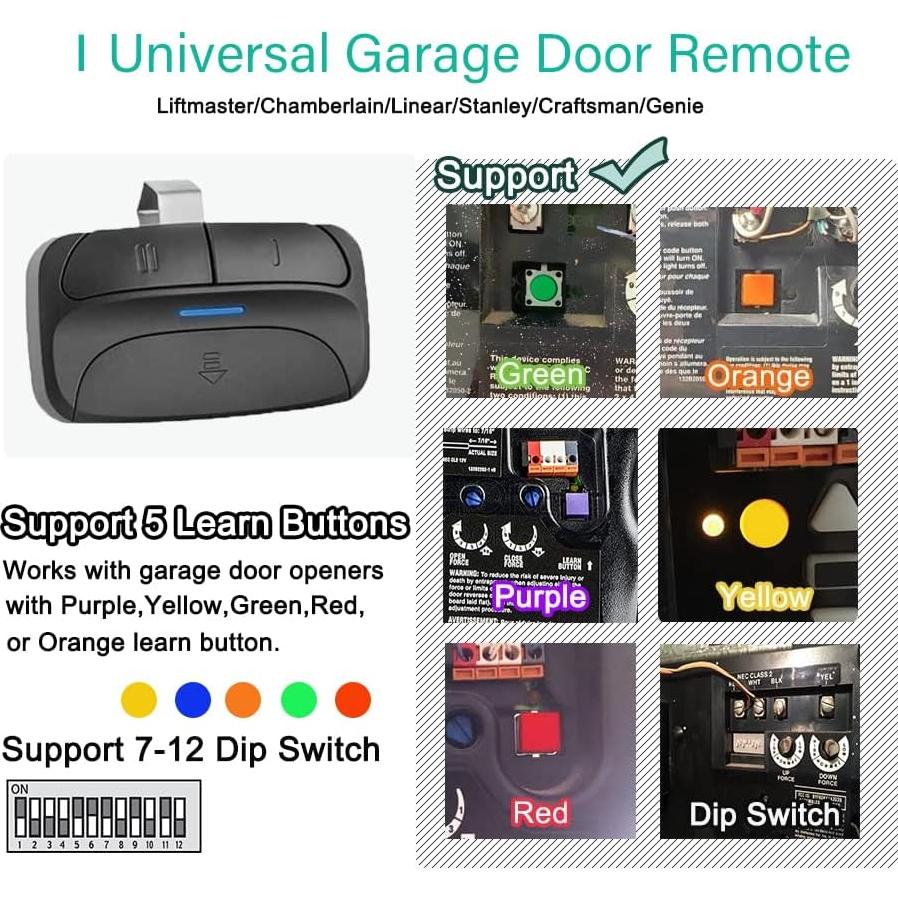 Control Remoto Universal Garaje Giant SM24-LT 2 Botones