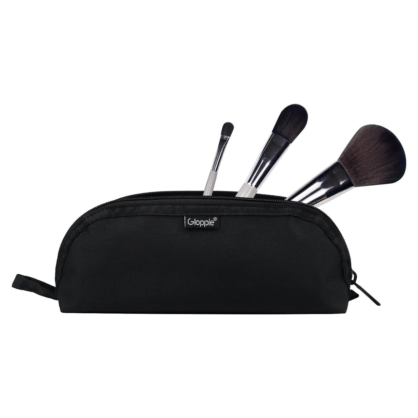 Soporte de Brochas de Maquillaje Gloppie Negro - Estuche Portátil para 10 Brochas