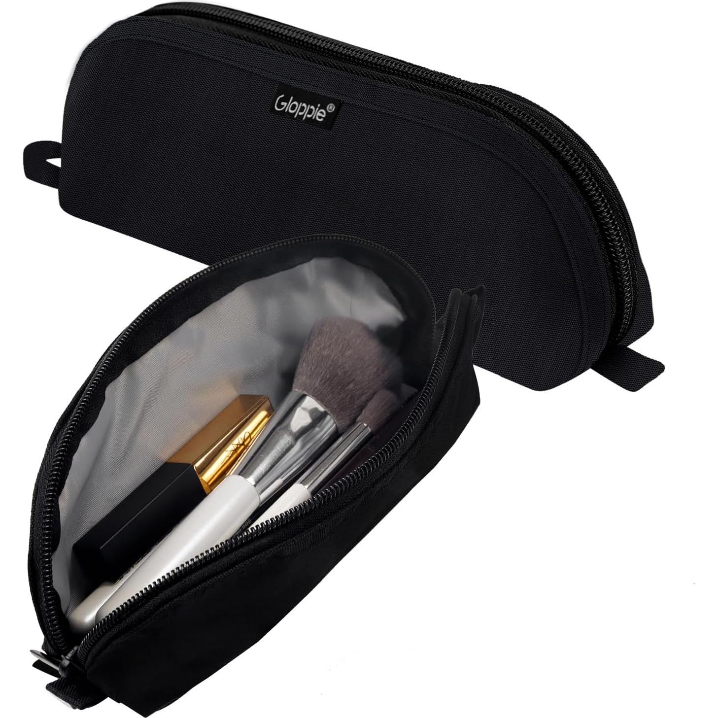 Soporte de Brochas de Maquillaje Gloppie Negro - Estuche Portátil para 10 Brochas