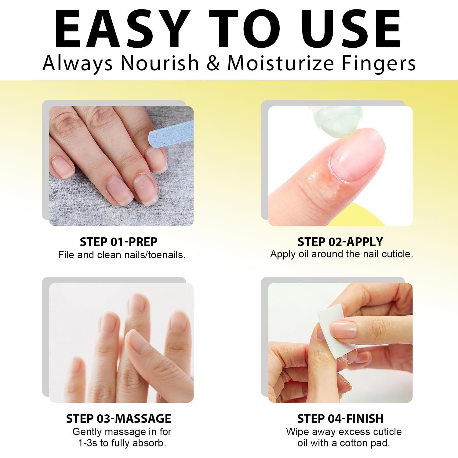 Aceite Natural para Cutículas HiLemon 1.48 ml x 5 - Hidratante