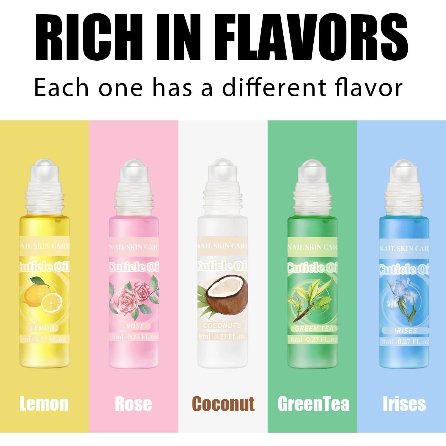 Aceite Natural para Cutículas HiLemon 1.48 ml x 5 - Hidratante