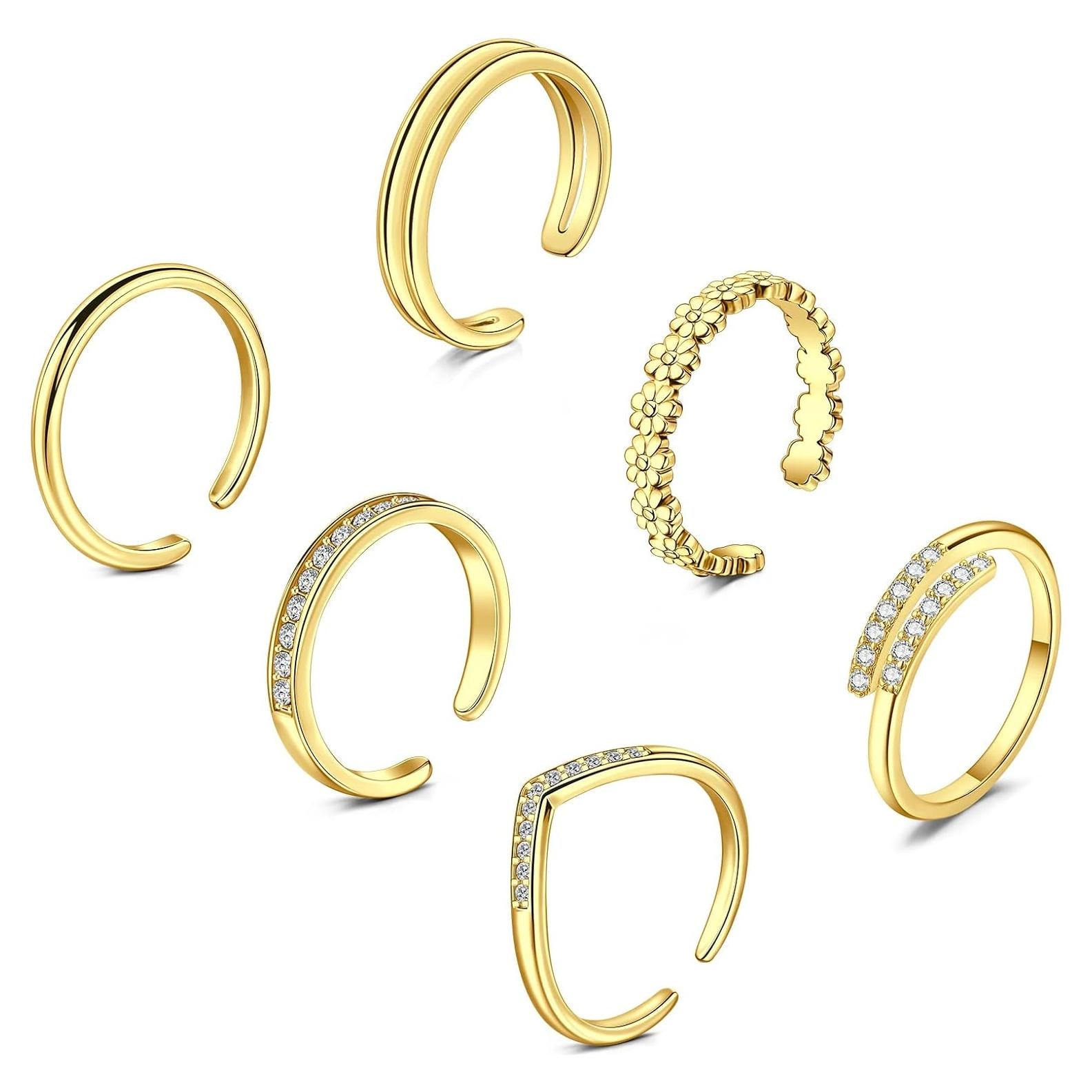 Anillos y Tobilleras de Acero Inoxidable Zolure para Mujeres