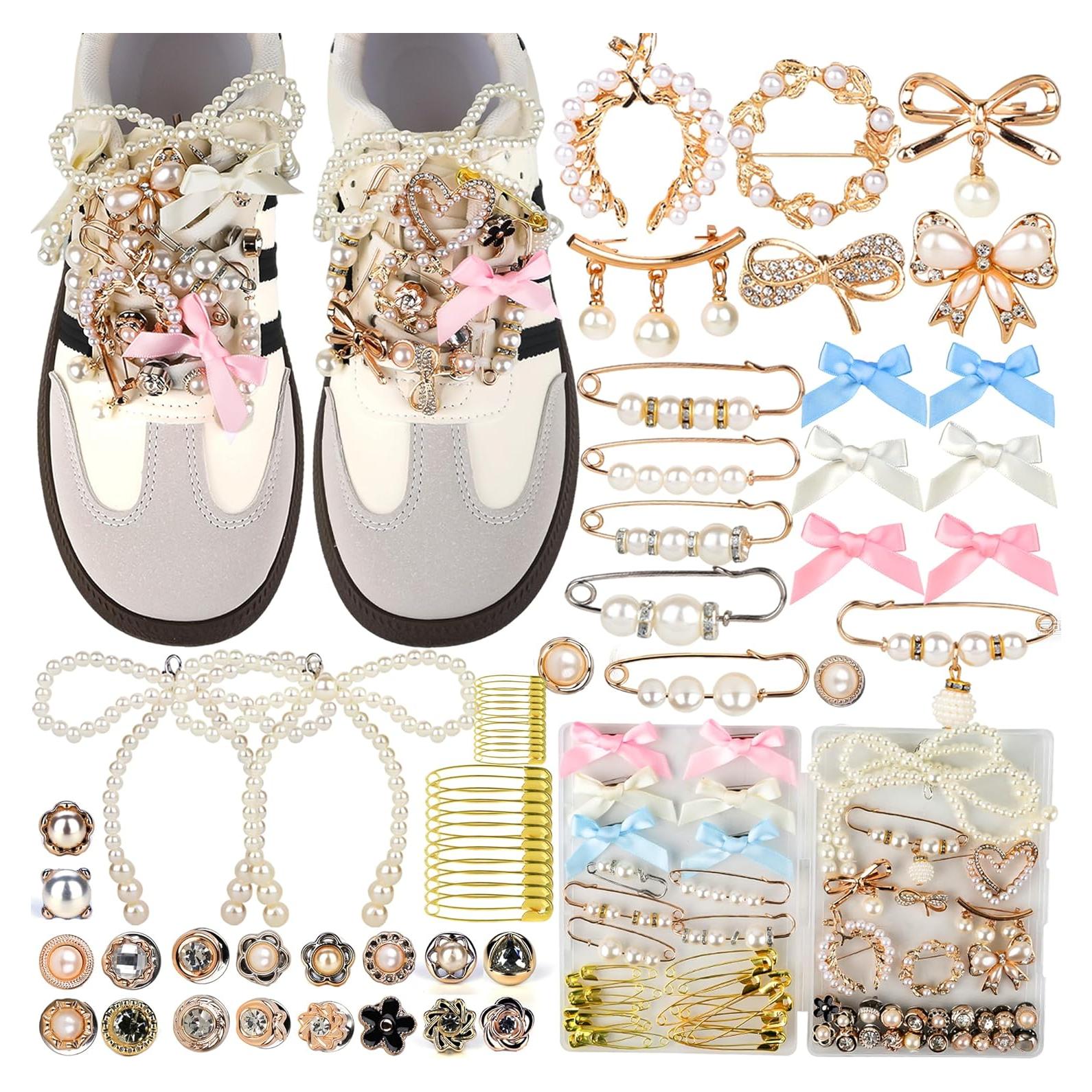 Kit de 60 Alfileres de Seguridad ELLEWIN con Charms Dorados