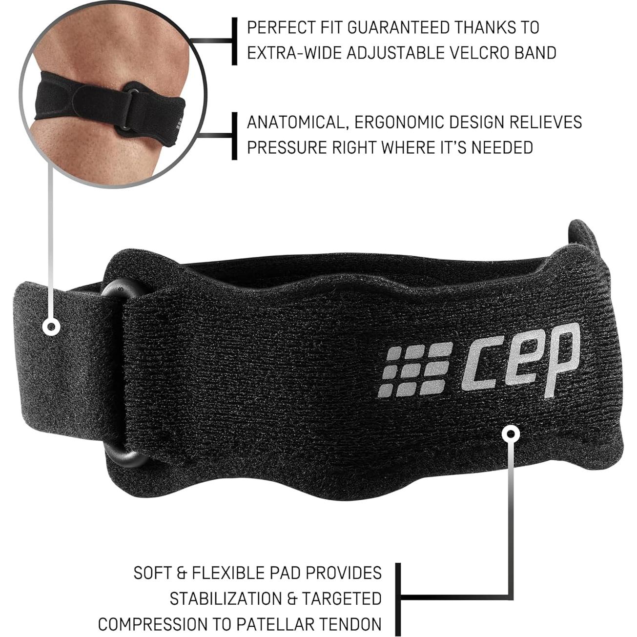 Correa Patelar de Compresión CEP Soporte Medio Unisex Negro