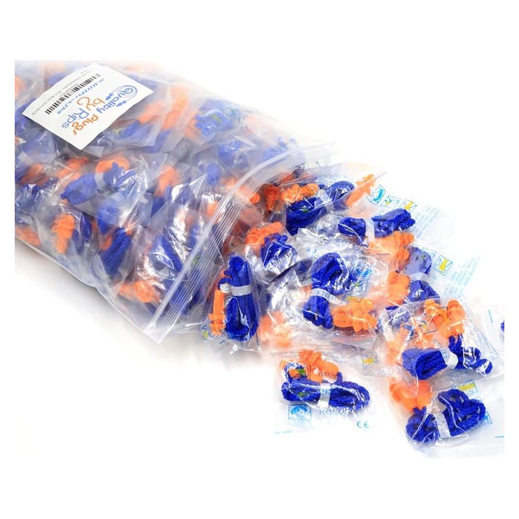 Tapones para Oídos Reutilizables 25dB con Cordón - 100 Pares