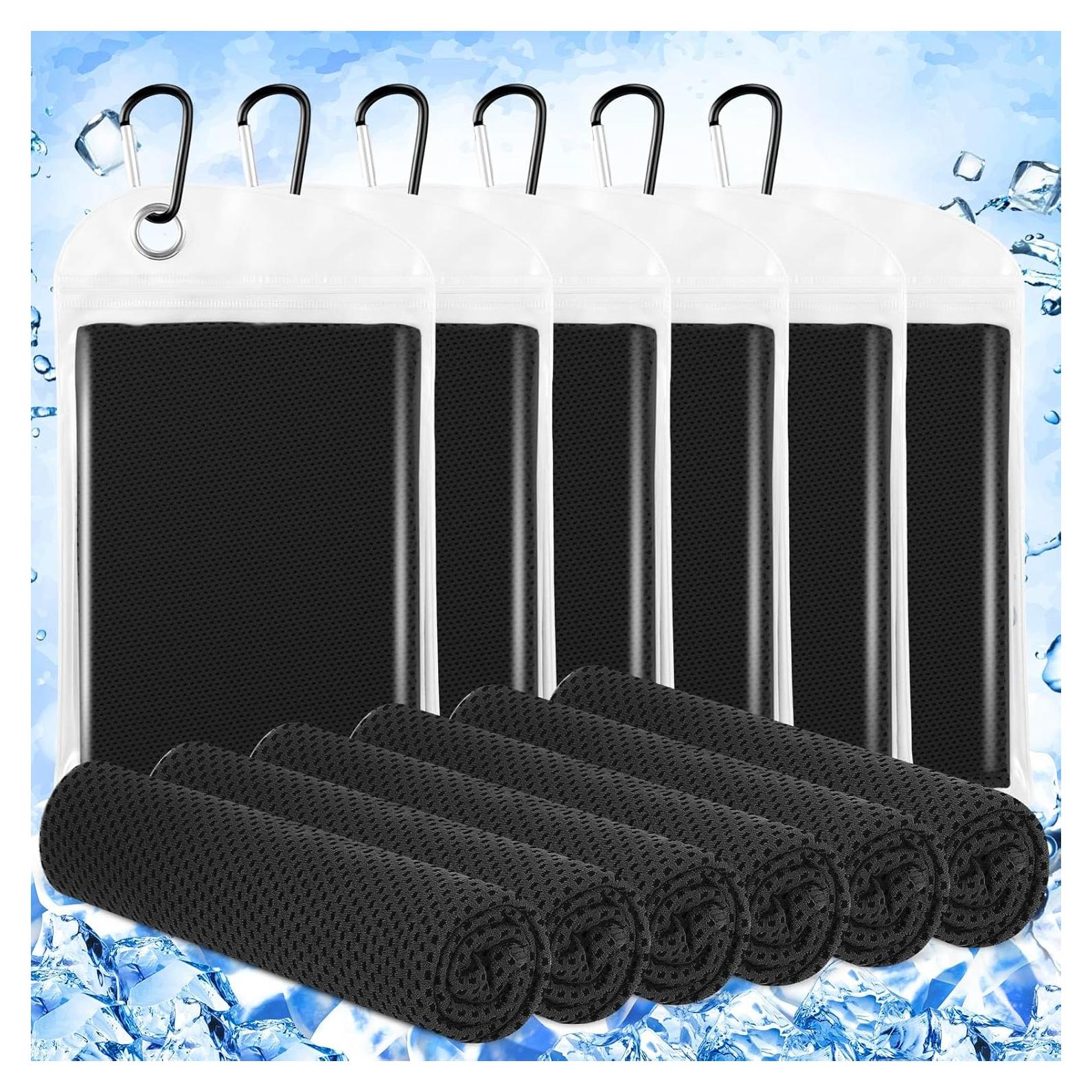 Toallas Enfriadoras Hosuly 6 Piezas 101.6x30.5cm Negro