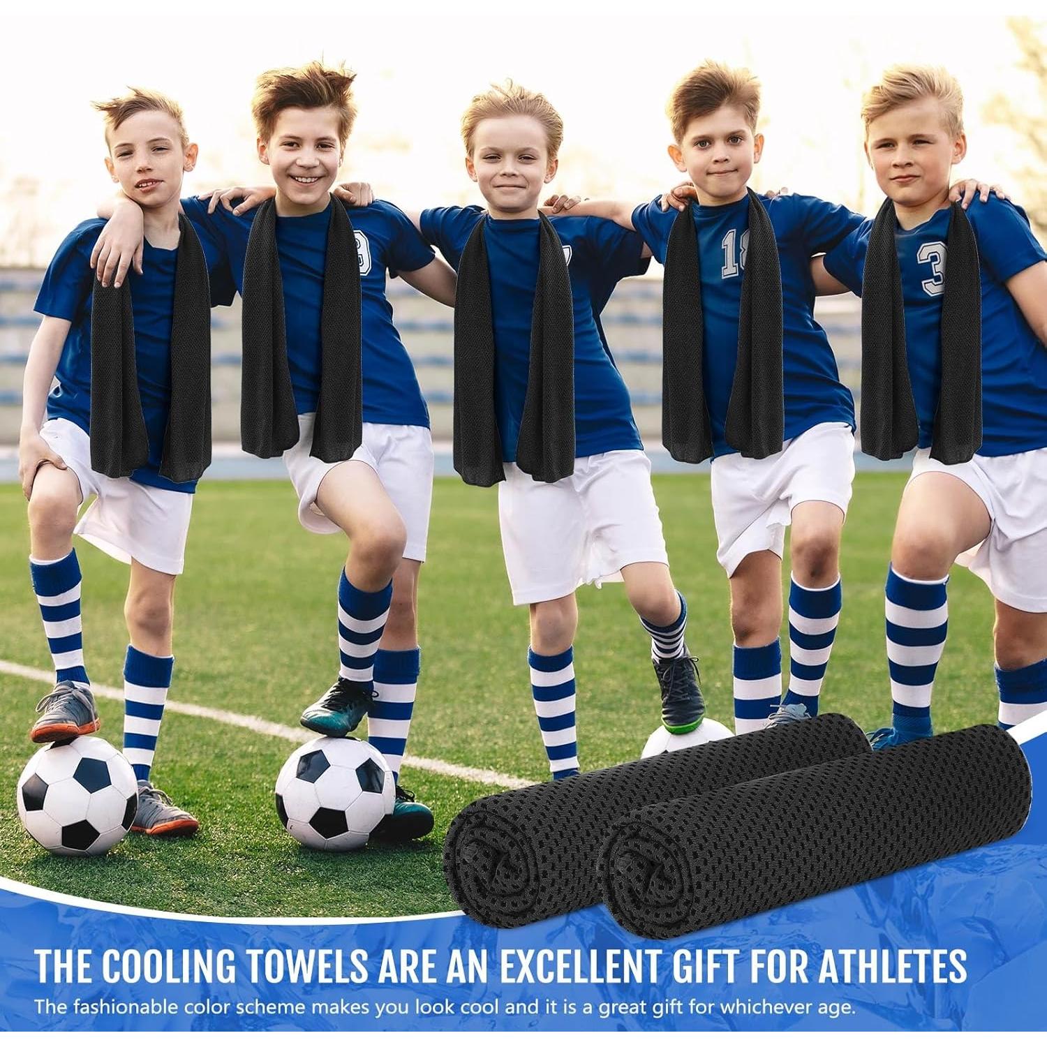 Toallas Enfriadoras Hosuly 6 Piezas 101.6x30.5cm Negro