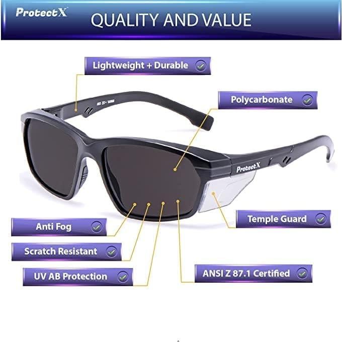 Gafas de Seguridad ProtectX Classic, Lentes Antivaho y UV