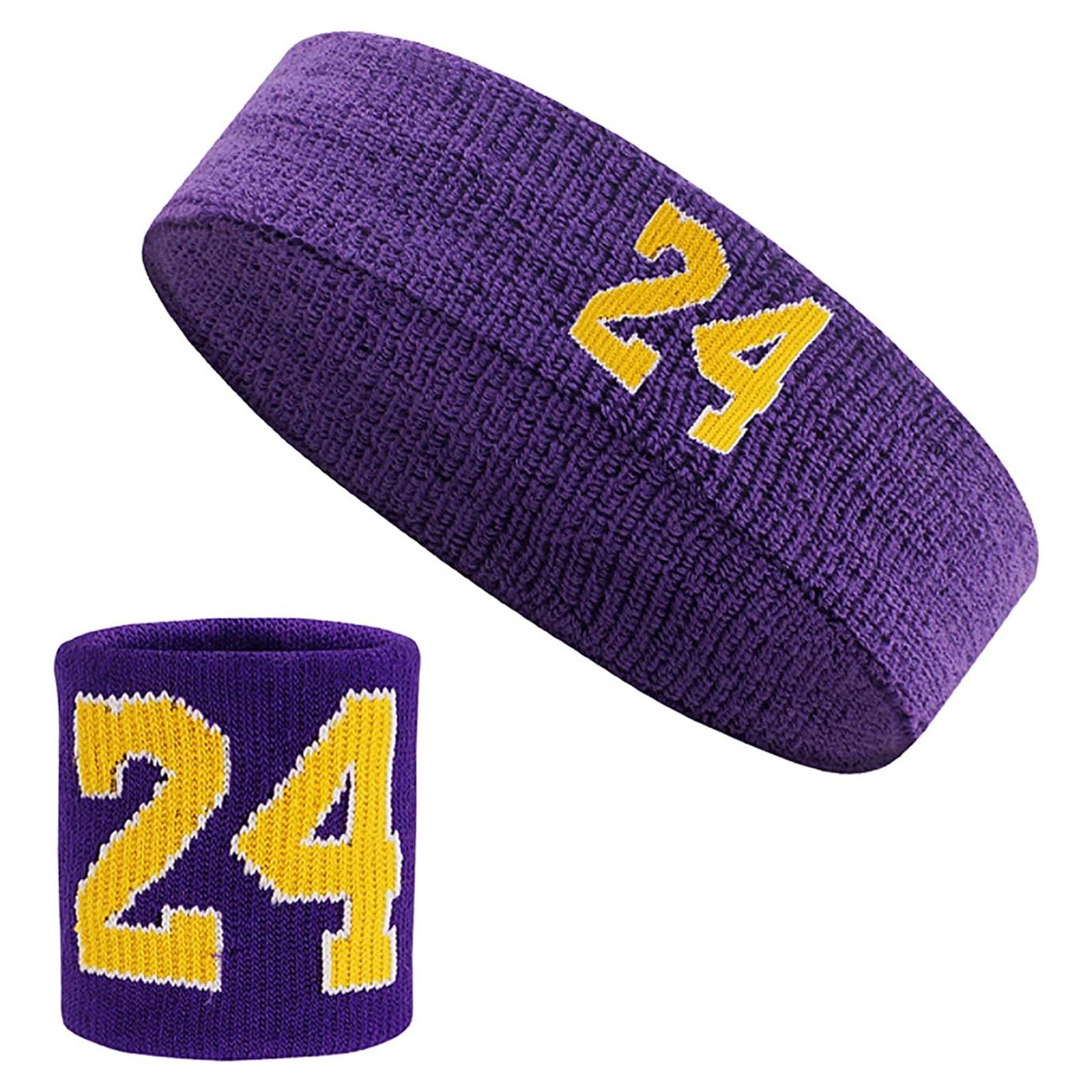 Kit de Muñequera y Banda de Sudor Baloncesto XXPUHFT Púrpura