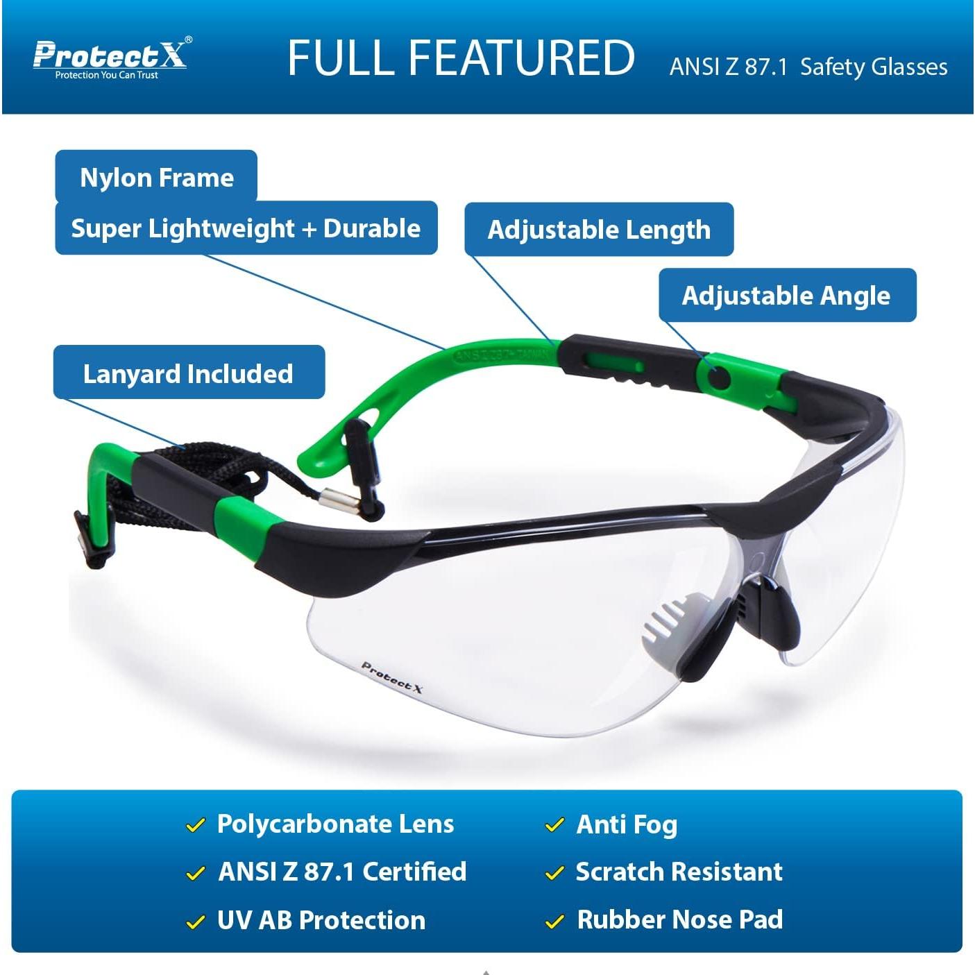 Gafas de Seguridad ProtectX Classic, Lentes Antivaho y UV