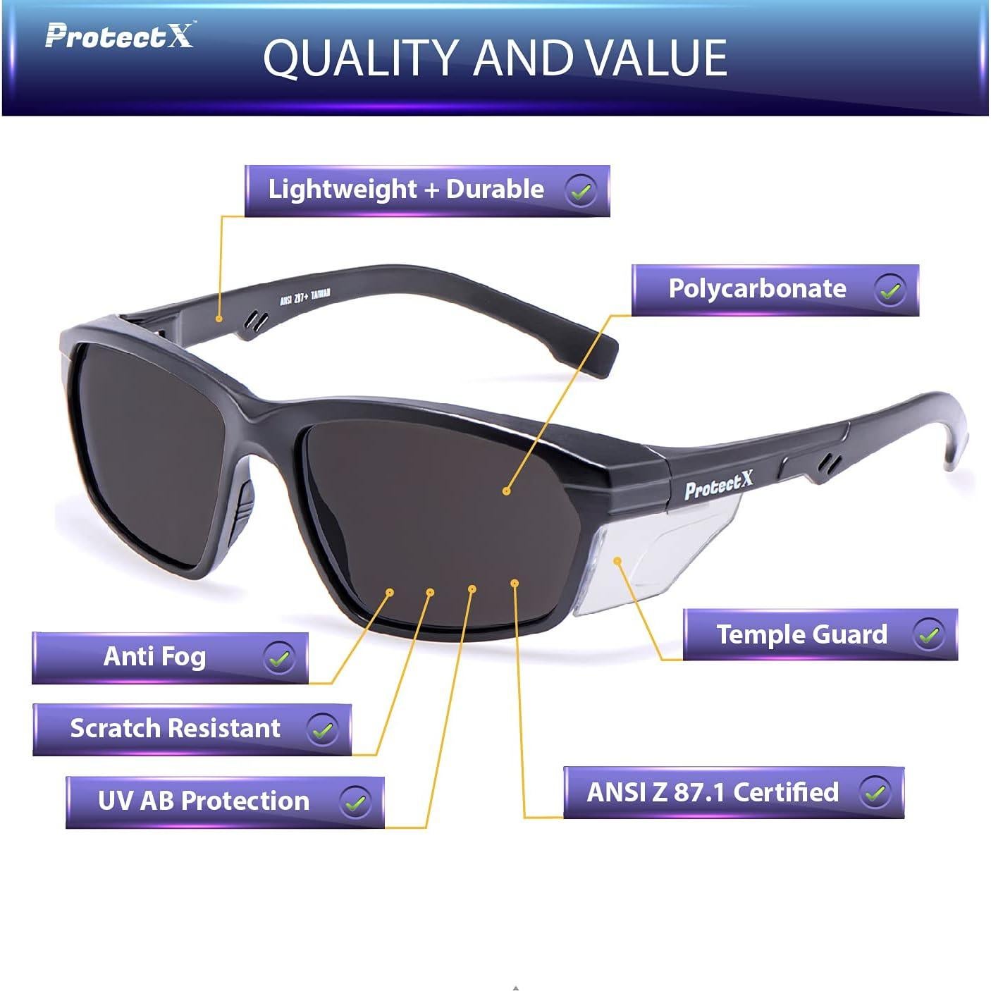 Gafas de Seguridad ProtectX Classic, Lentes Antivaho y UV
