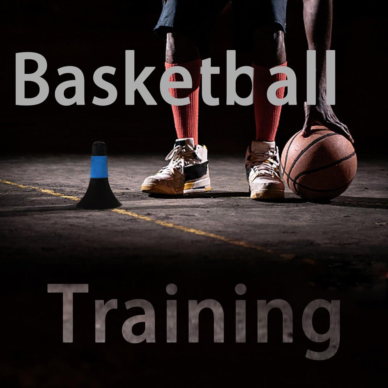 12 Conos de Entrenamiento JRONG Tols 22.86 cm para Fútbol y Baloncesto