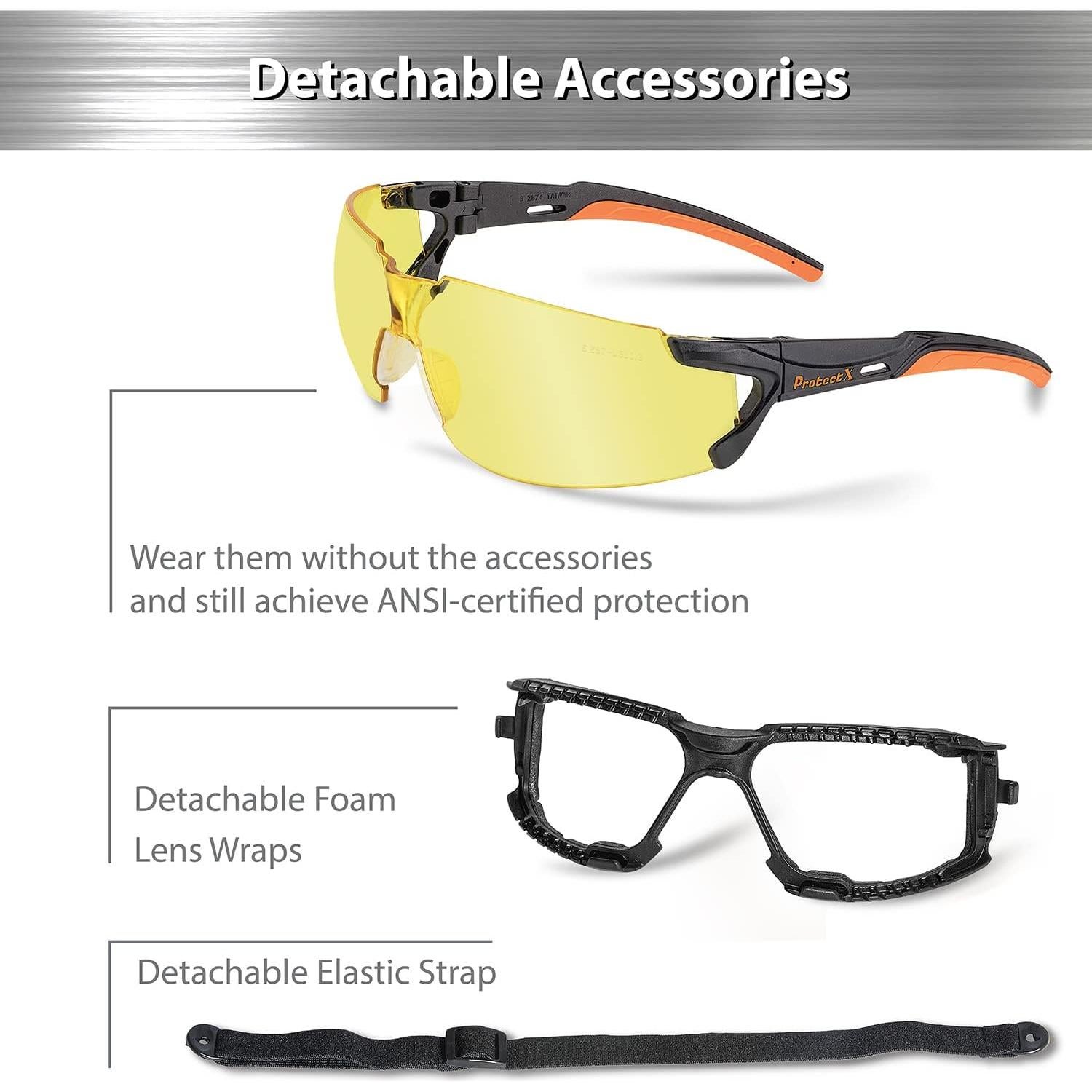 Gafas de Seguridad ProtectX Classic, Lentes Antivaho y UV