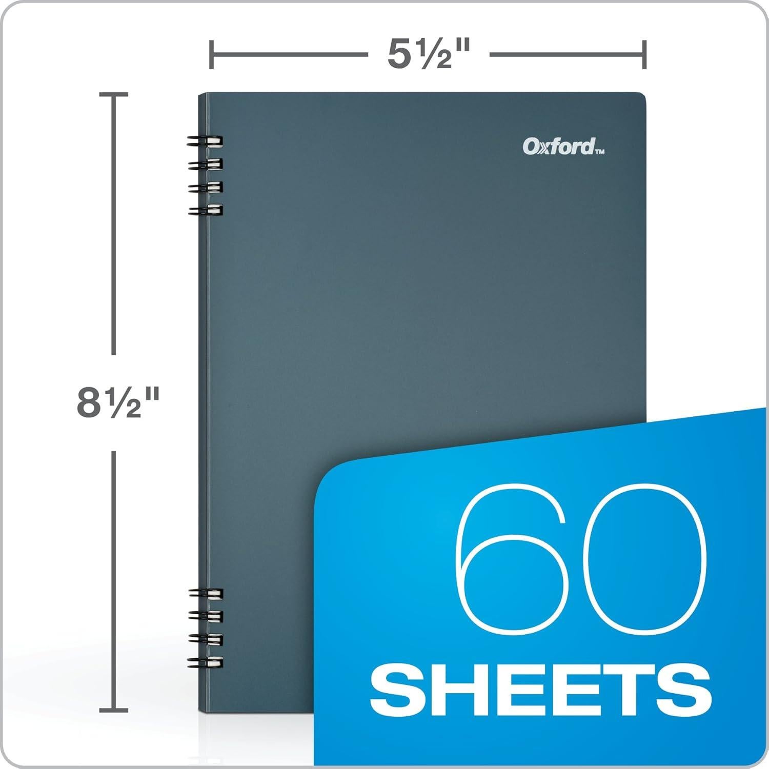 Cuaderno de Papel de Piedra Oxford Azul 14x21.6 cm 60 Hojas 2 Paquete