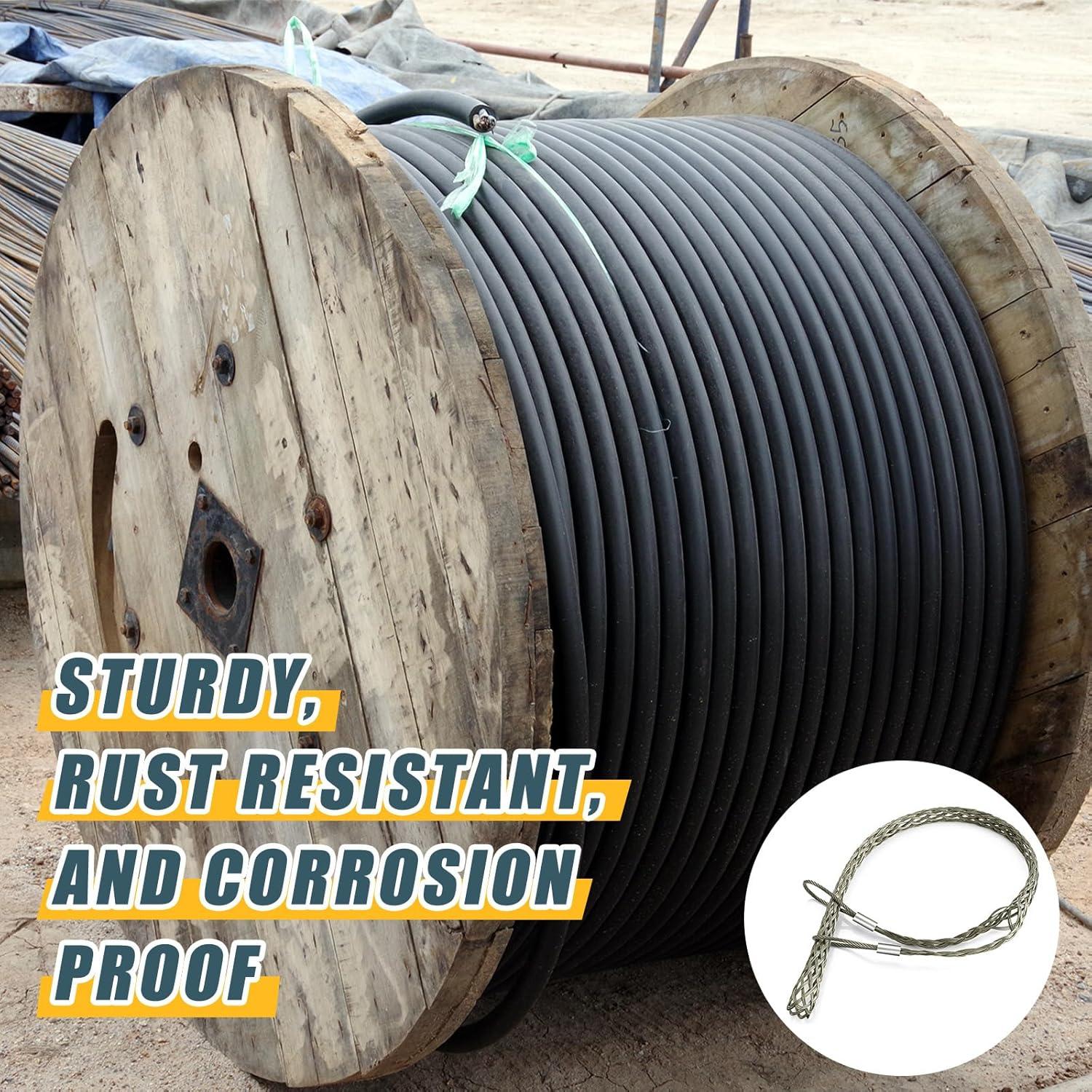 Gisafai 2 Pcs Agarre de Cable de Malla 37-50 mm Acero Inoxidable