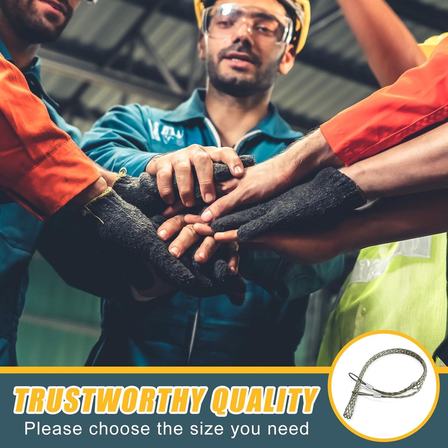 Gisafai 2 Pcs Agarre de Cable de Malla 37-50 mm Acero Inoxidable