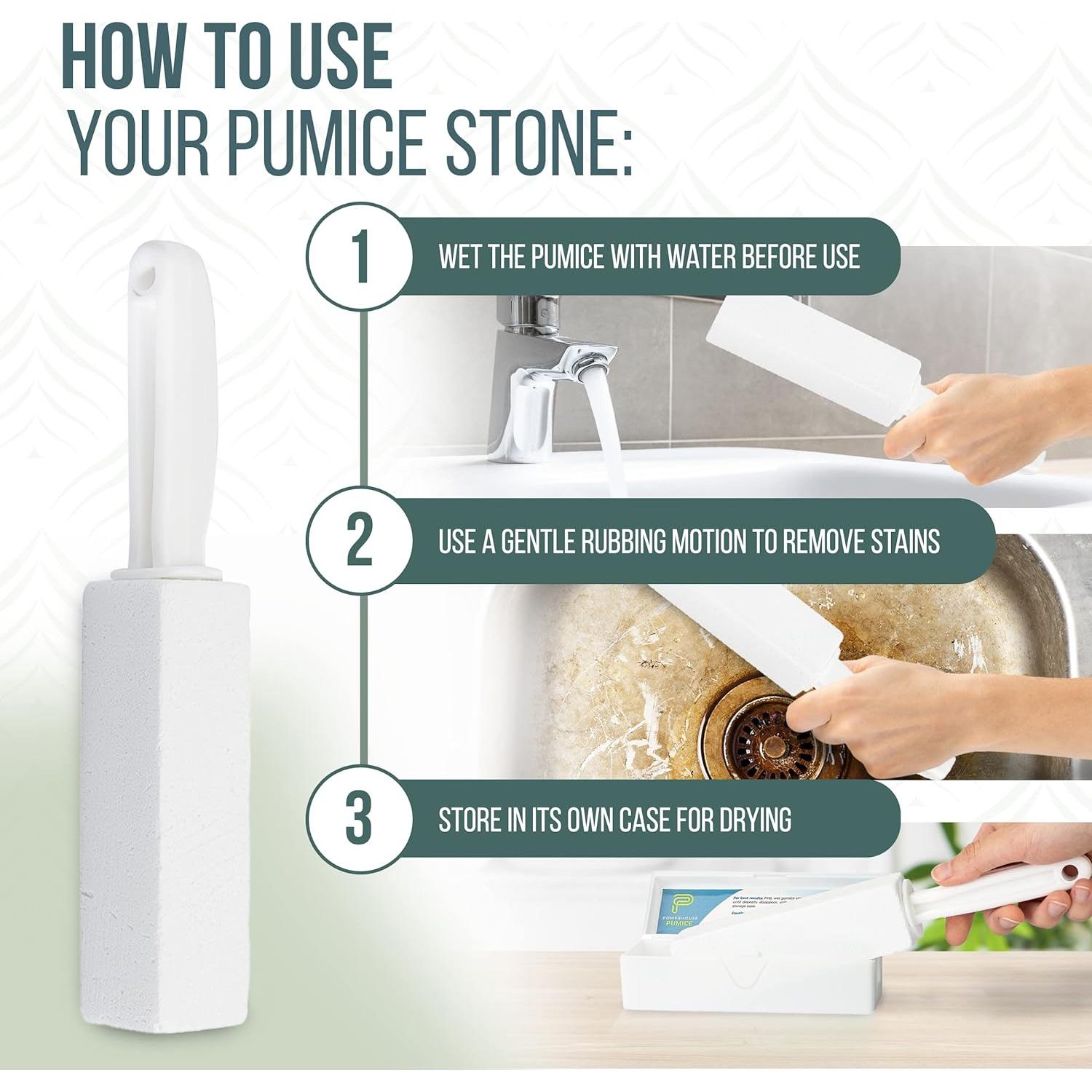 Piedra Pómez Powerstone Limpiador de Inodoro con Mango 1 Unidad