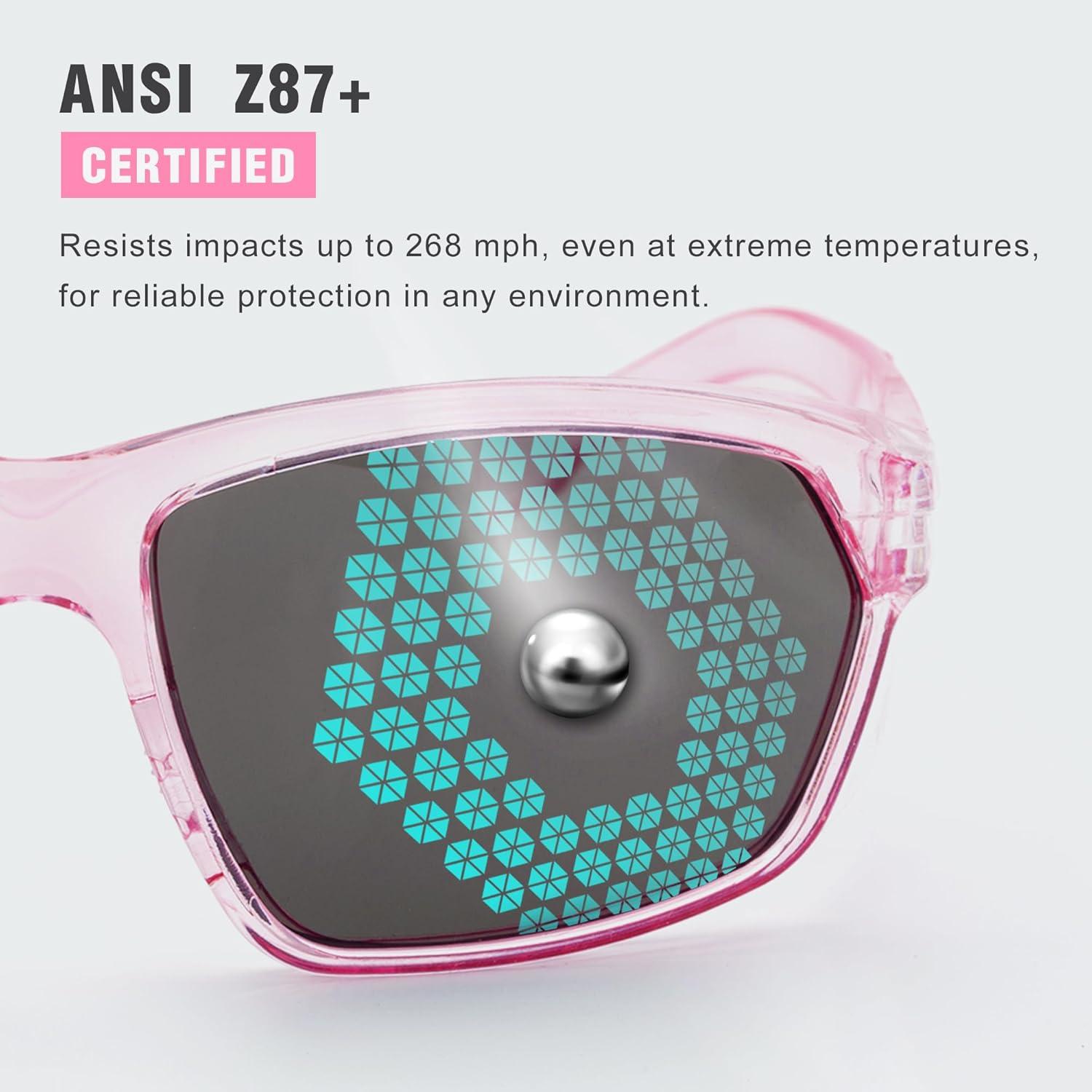 Gafas de Seguridad ProtectX Classic Rosa Antirayones y Antivaho