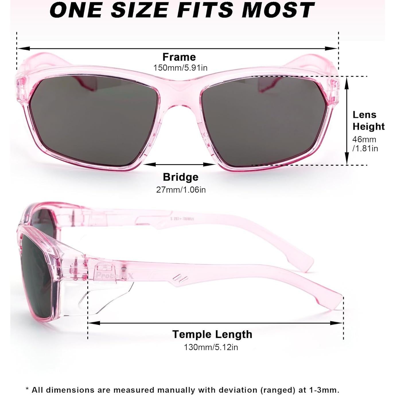 Gafas de Seguridad ProtectX Classic Rosa Antirayones y Antivaho