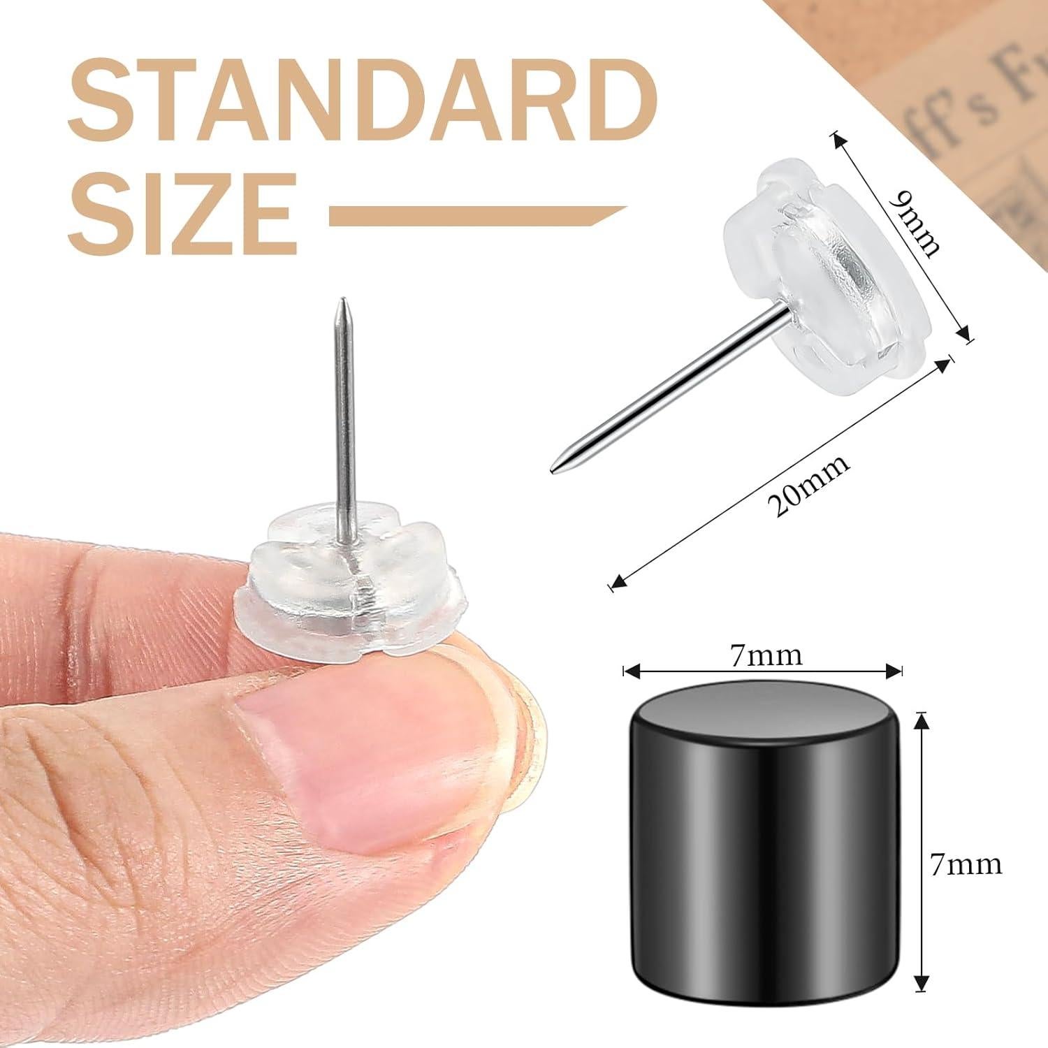 Chinchetas Magnéticas Outus 50 Unidades Negras para Pósteres