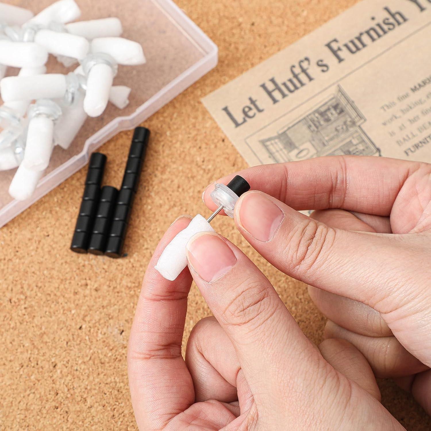 Chinchetas Magnéticas Outus 50 Unidades Negras para Pósteres