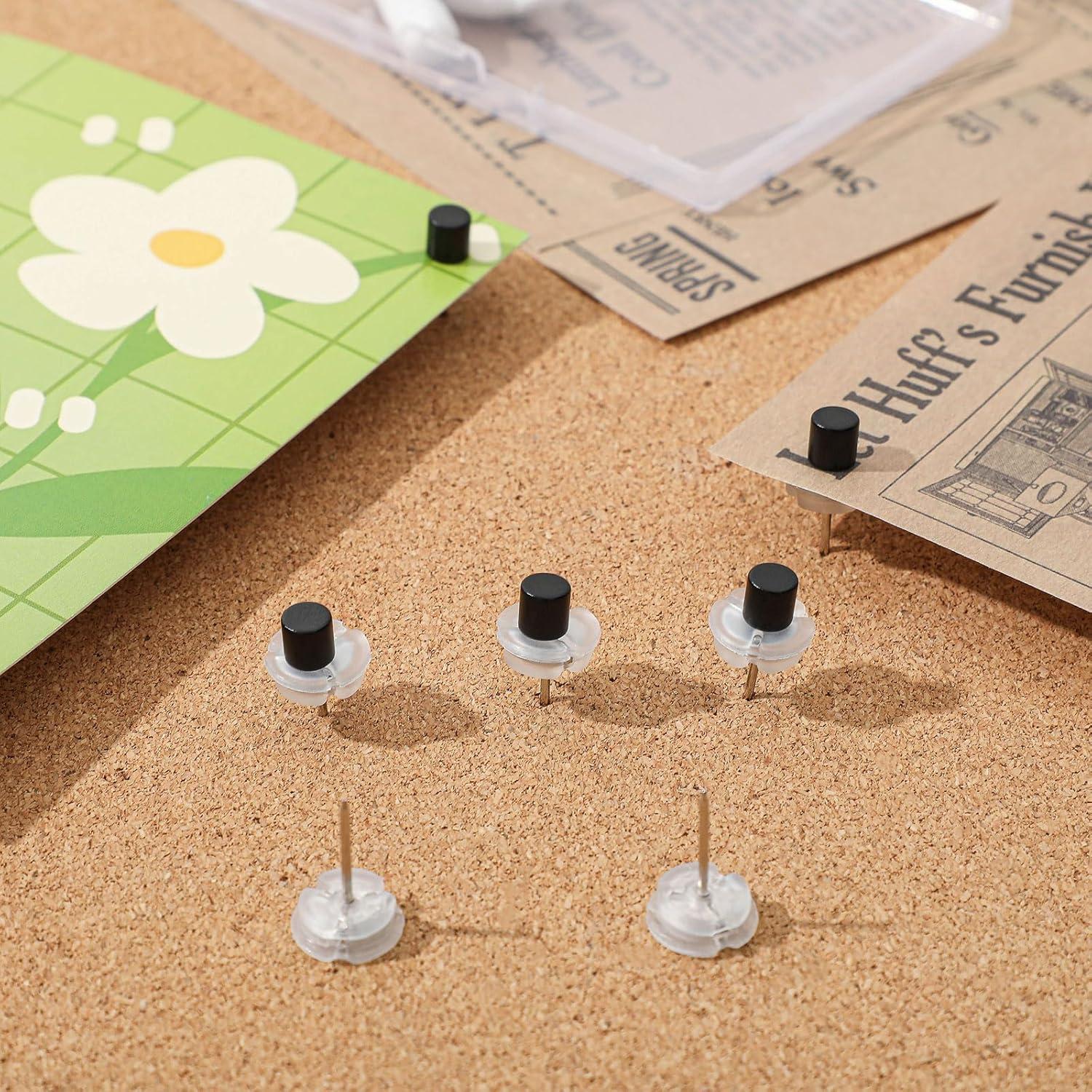 Chinchetas Magnéticas Outus 50 Unidades Negras para Pósteres