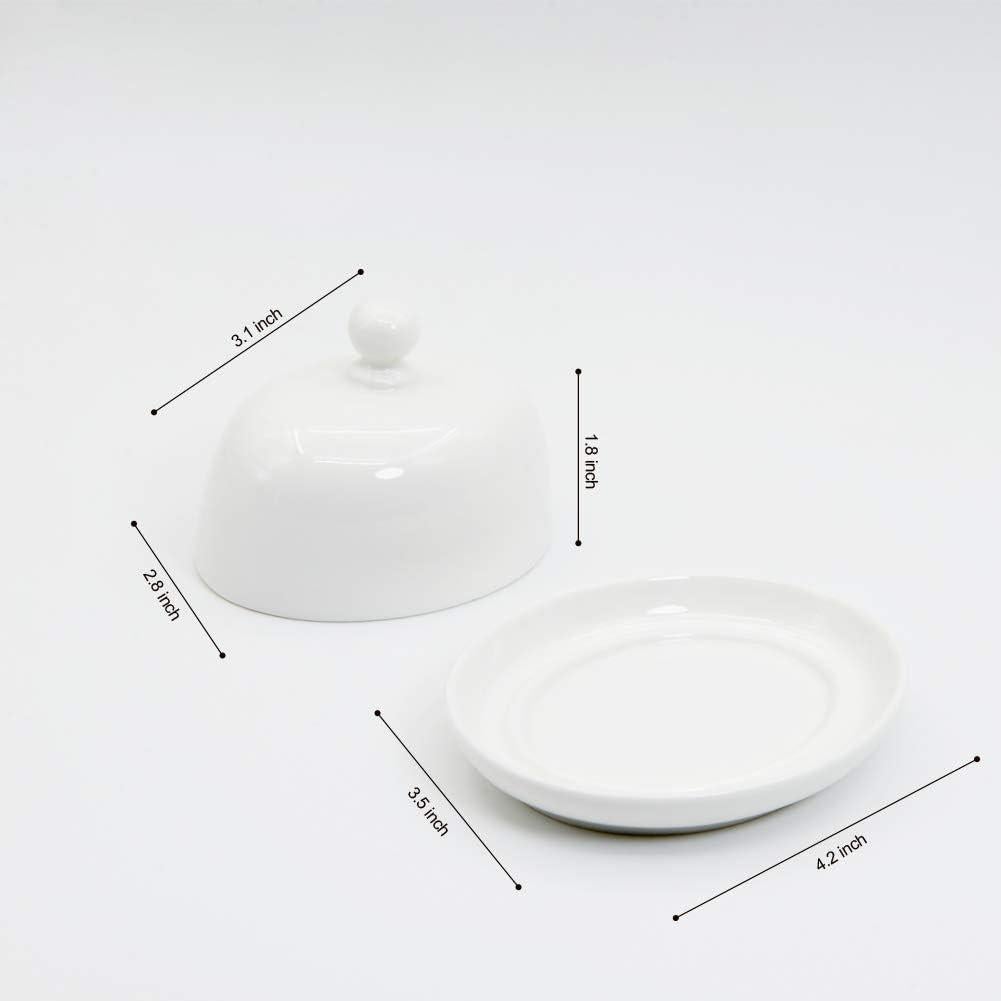 Plato Ovalado para Mantequilla NAGU de Porcelana con Tapa