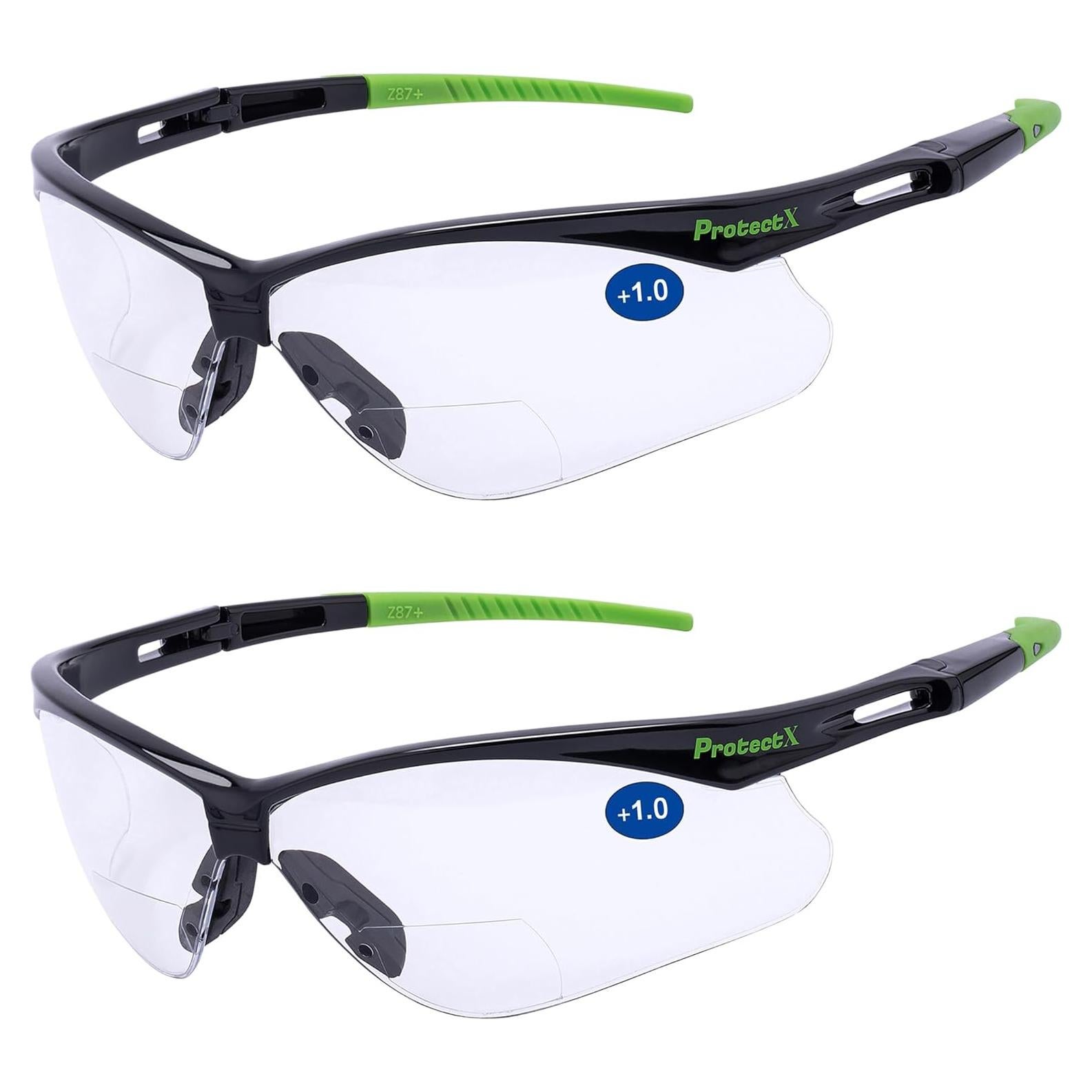 Gafas de Seguridad ProtectX Bifocales 1.0 Antivaho Paquete 2