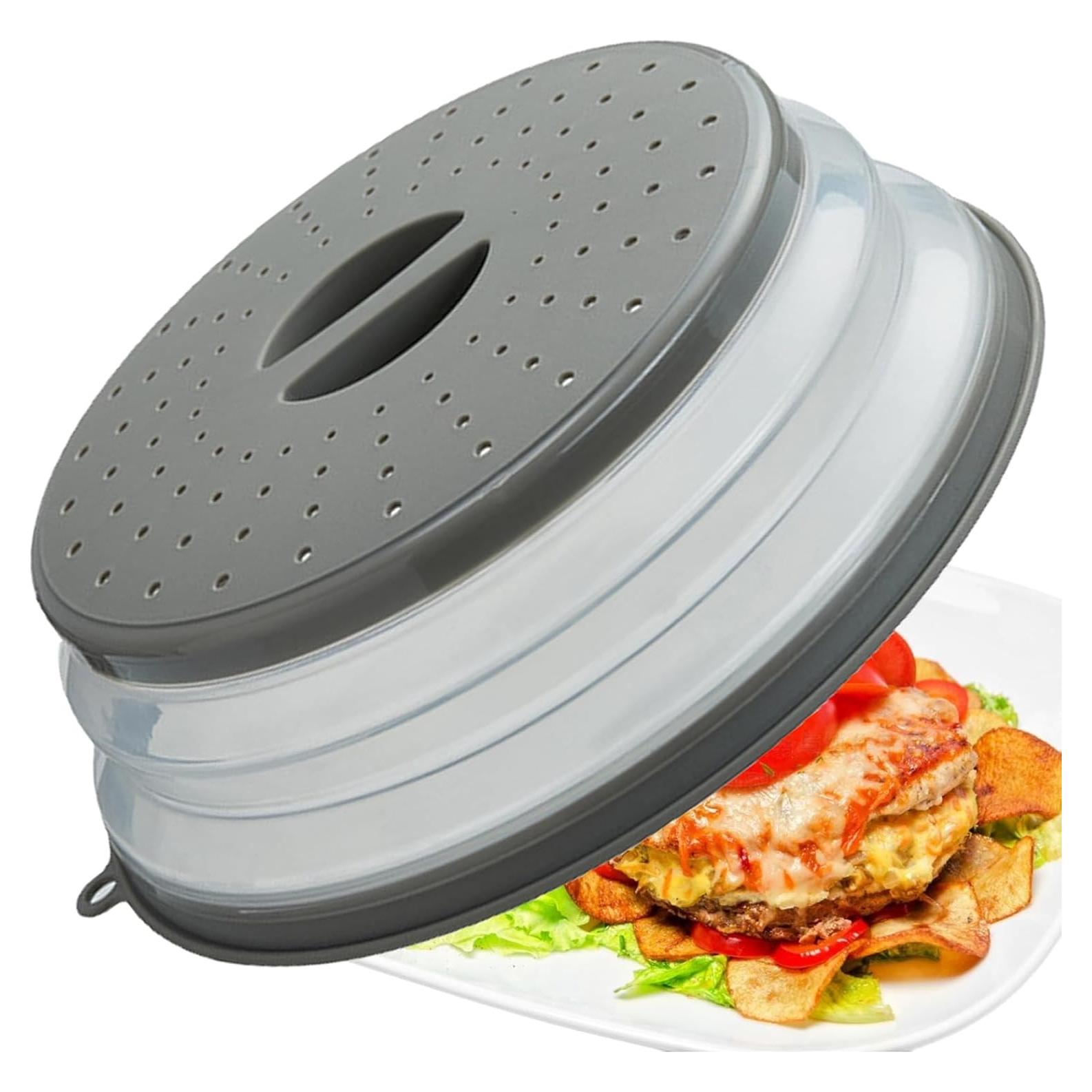 Cubierta para Microondas XGHJ 26.99 cm Silicona y Plástico BPA Libre