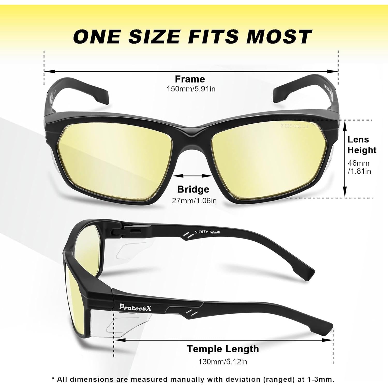 Gafas de Seguridad ProtectX Classic Lentes Ámbar Antivaho