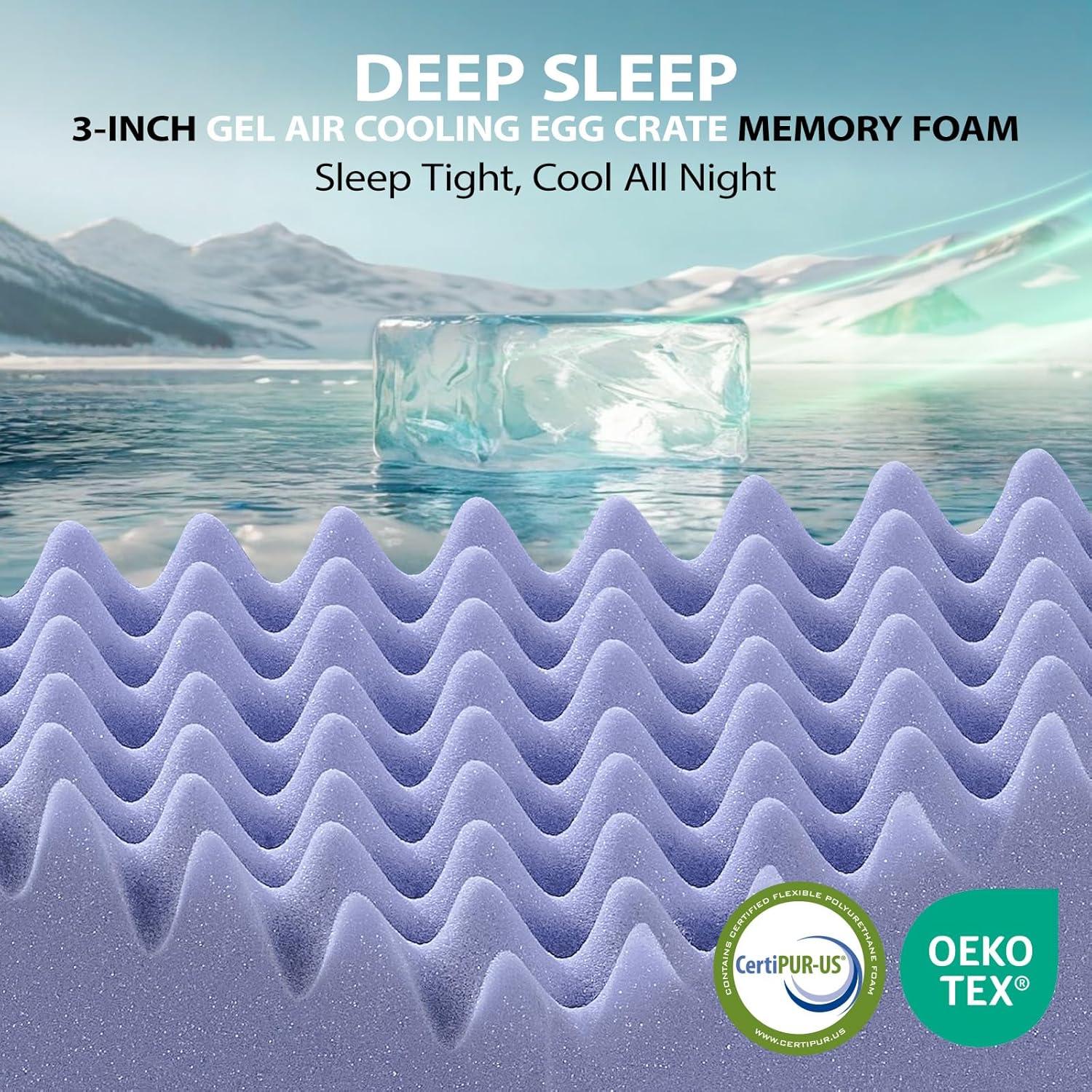 Topper de Colchón Downluxe 5" Espuma Viscoelástica Individual