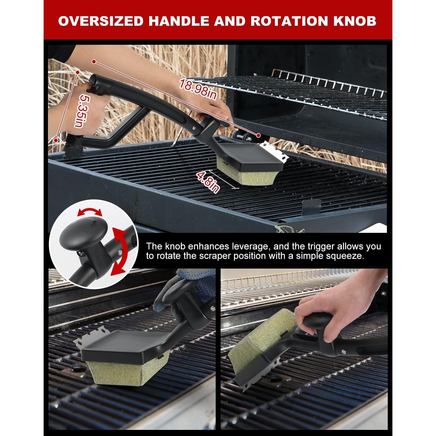 Cepillo de Parrilla a Vapor QKJCE Sin Cerda Negro 48.26 cm