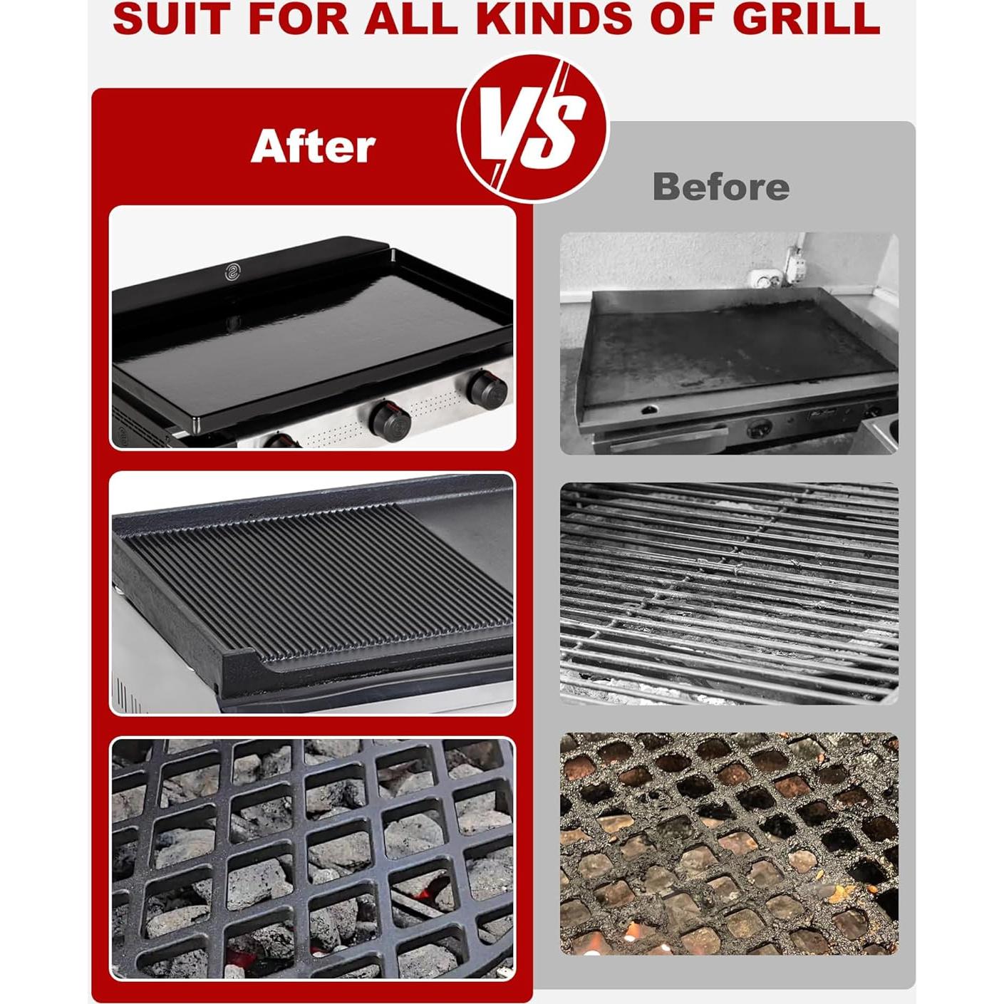 Cepillo de Parrilla a Vapor QKJCE Sin Cerda Negro 48.26 cm