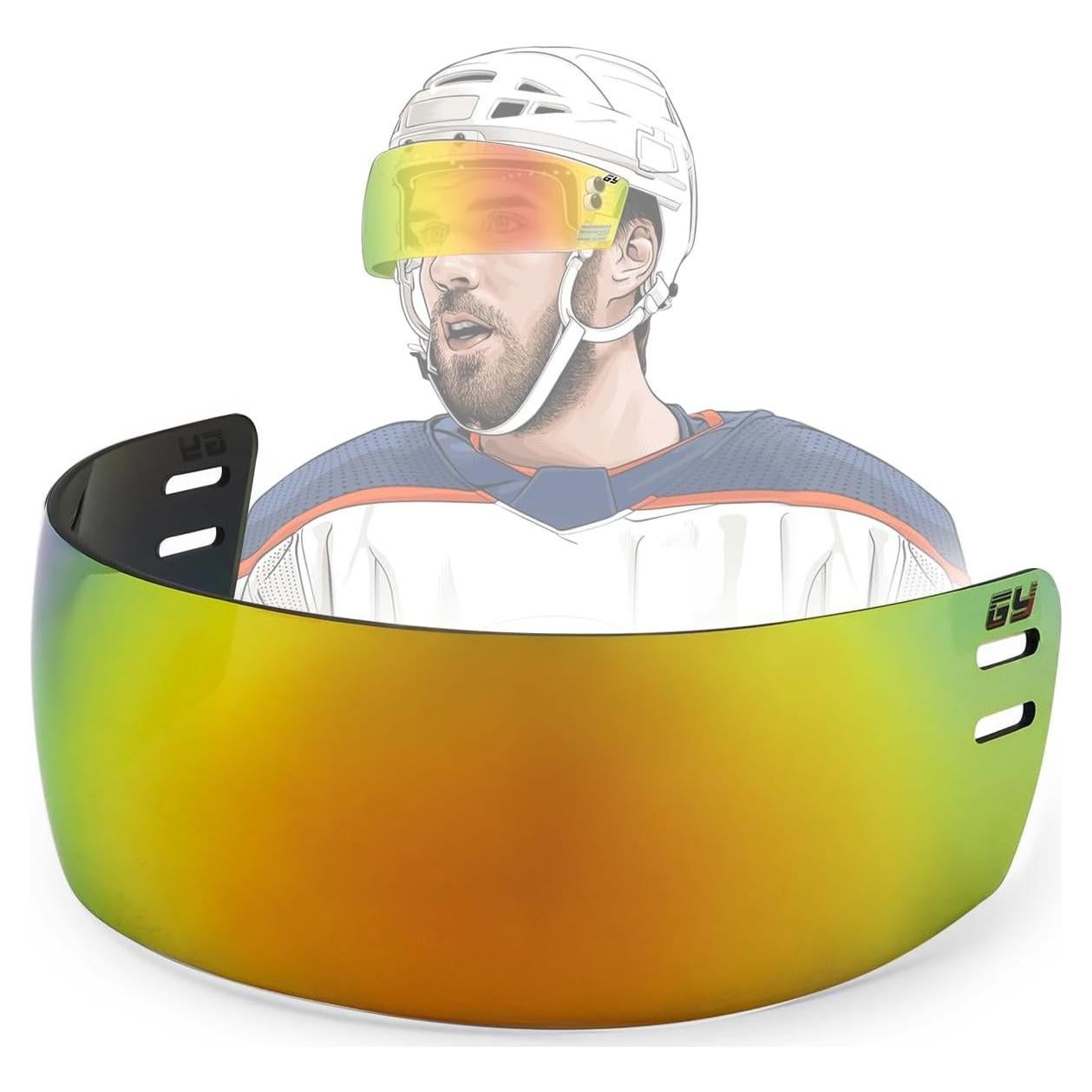 Visor de Hockey GY HV-M1 Claro Anti-Niebla y Anti-Rasguños