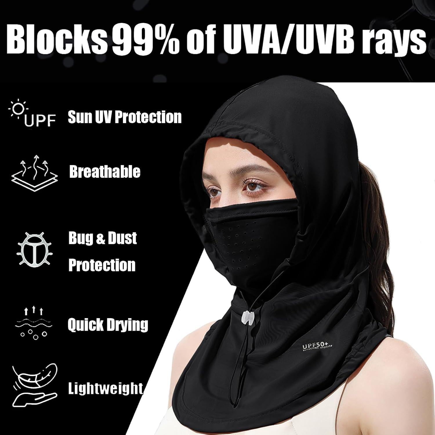 3 Pcs Balaclava Refrigerante UV Protección Solar Unisex