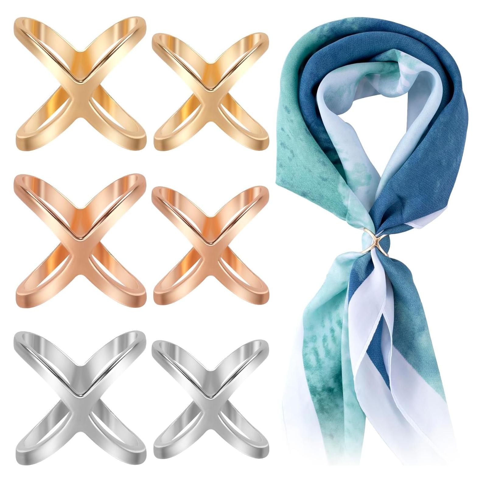 Anillos de Bufanda Joez Clips de Aleación en Oro y Plata