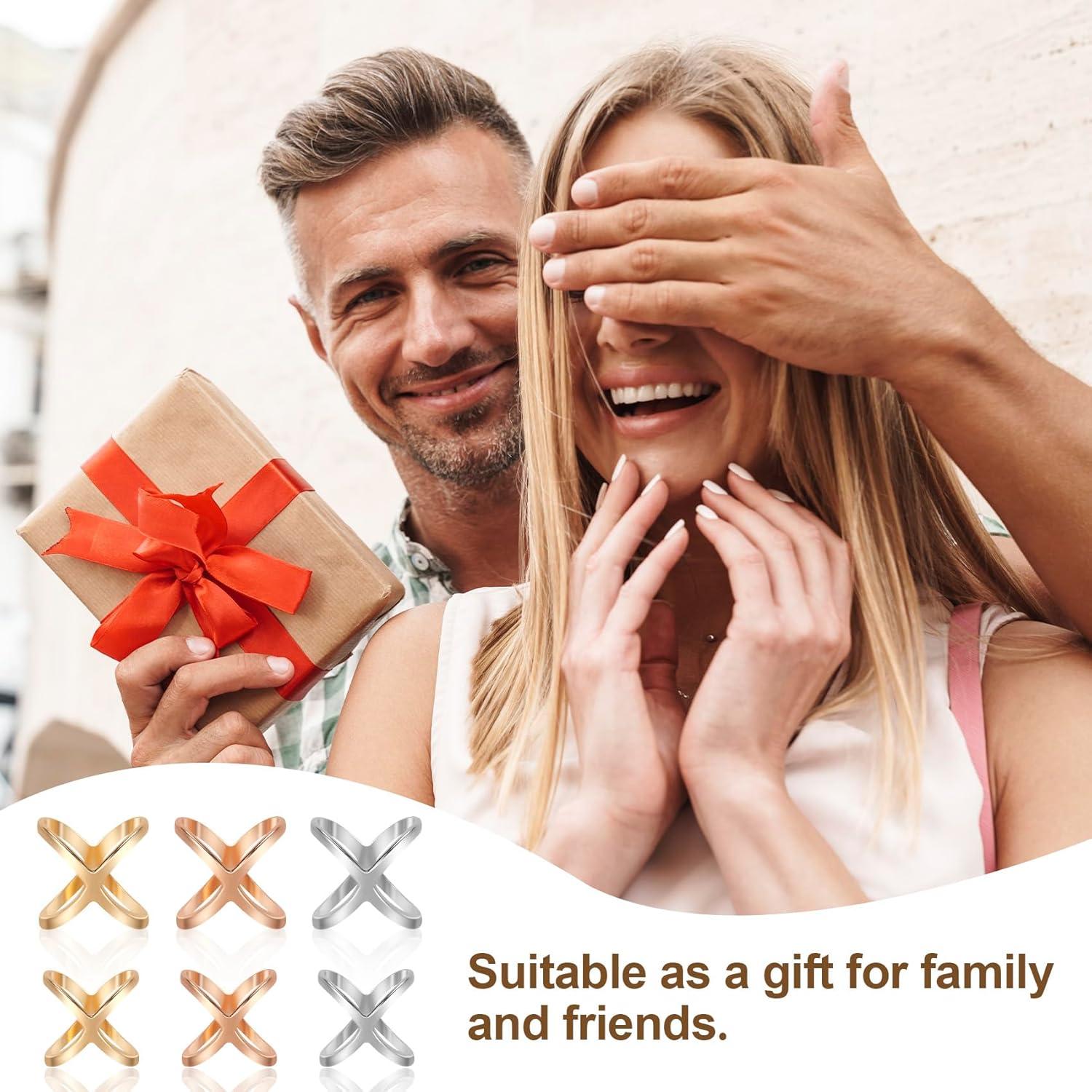 Anillos de Bufanda Joez Clips de Aleación en Oro y Plata