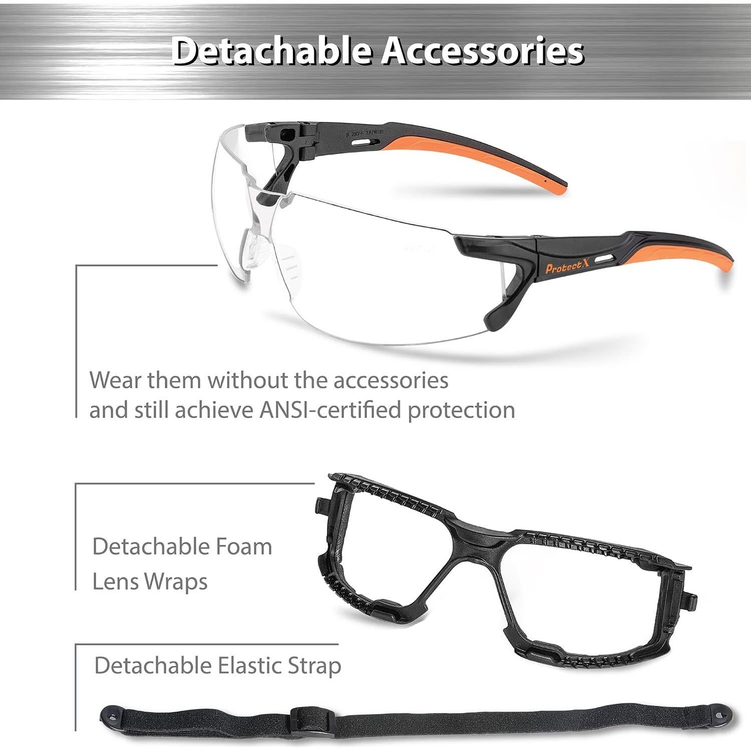 Gafas de Seguridad ProtectX Classic, Lentes Antivaho y UV