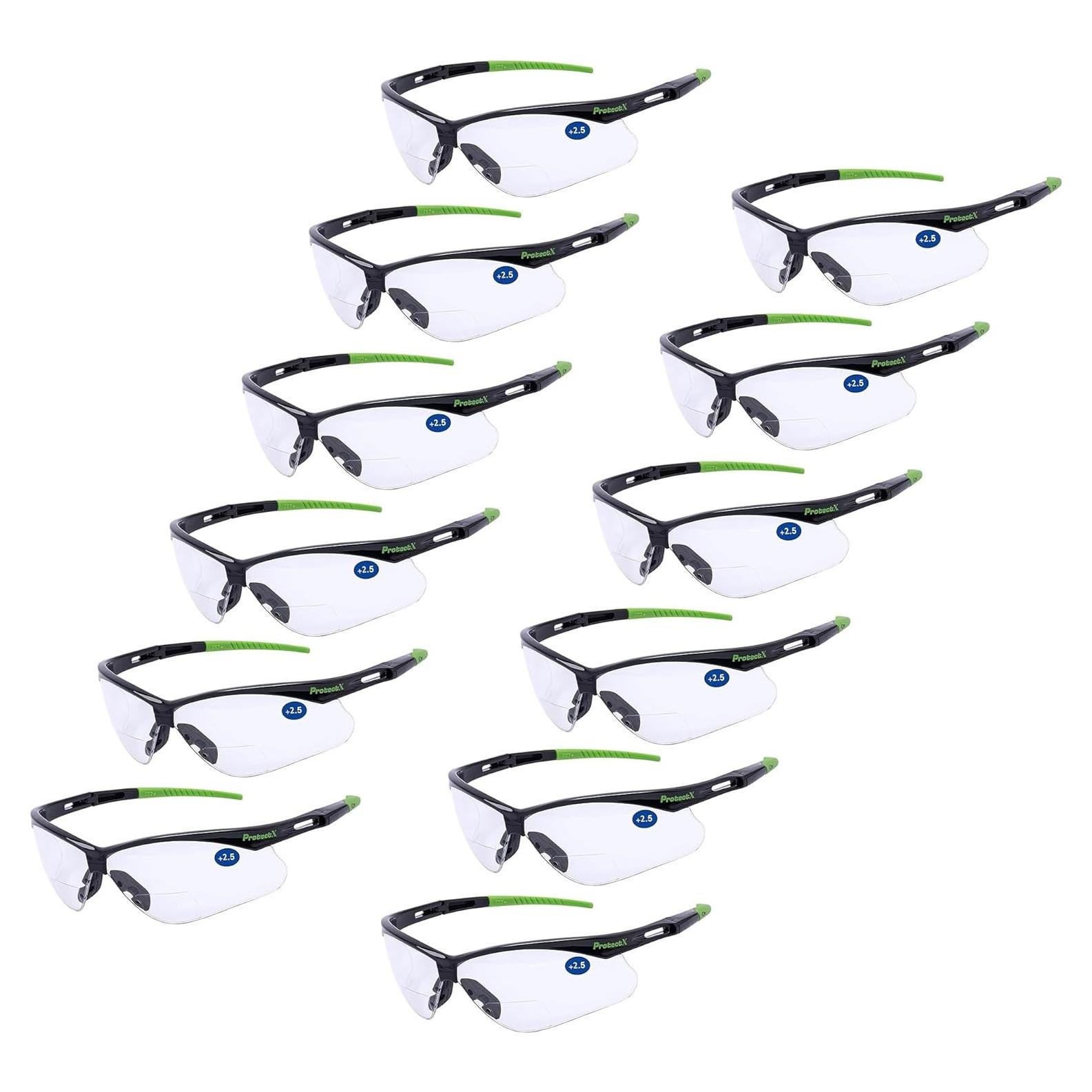 Gafas de Seguridad ProtectX Bifocales 2.5 Dioptrías UV