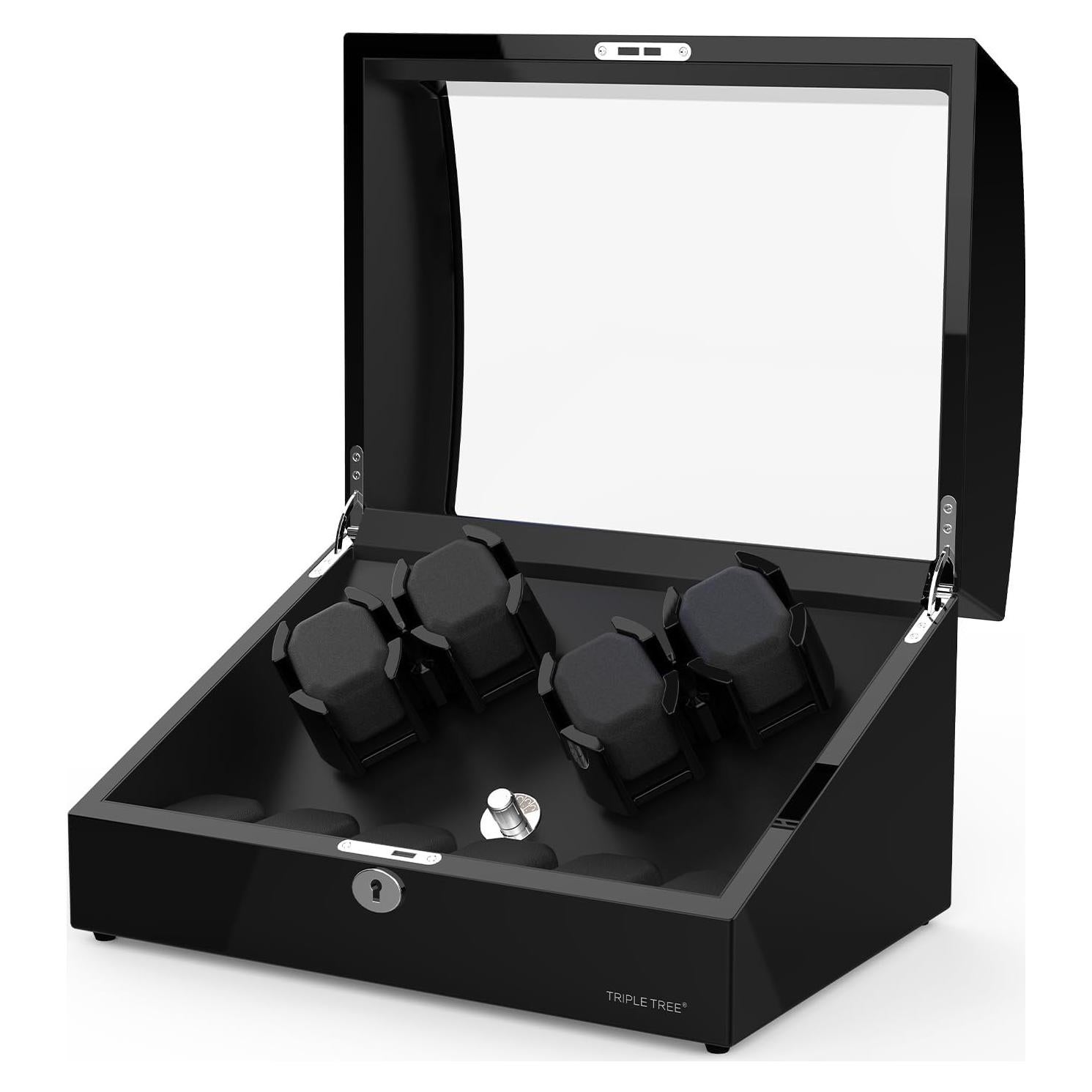 Reloj Winder TRIPLE TREE para 4 Relojes Automáticos y 6 Almacenamientos