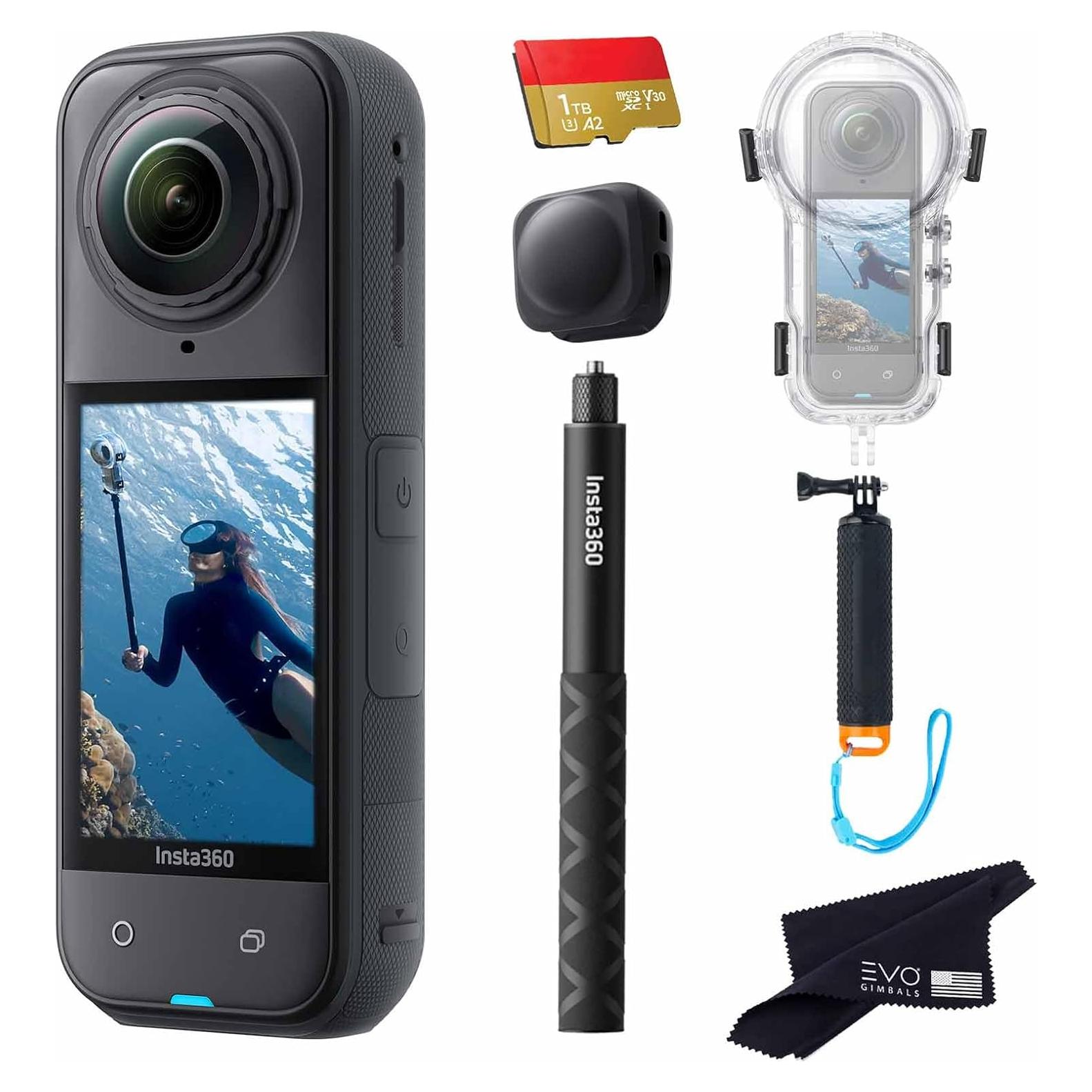 Cámara de Acción 360 Insta360 X5 8K con Funda de Buceo