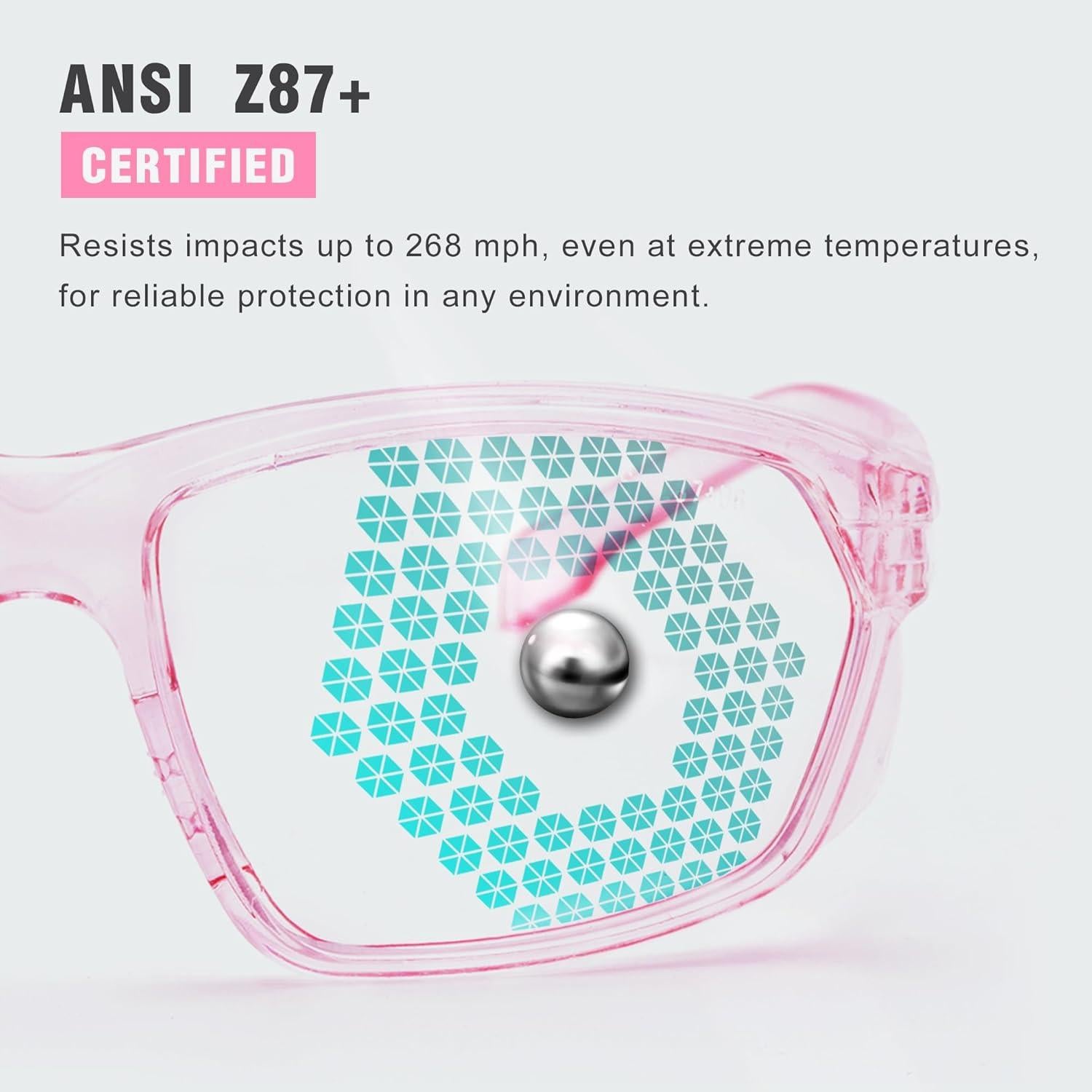 Gafas de Seguridad ProtectX Classic Rosa Antivaho y Arañazos