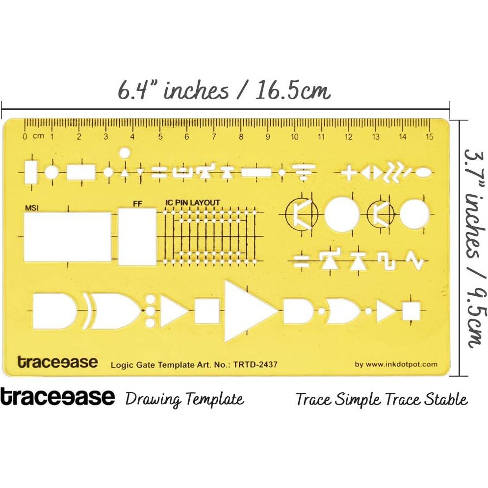 Plantilla de Dibujo Traceease 16.5x9.5 cm para Diseño Artístico