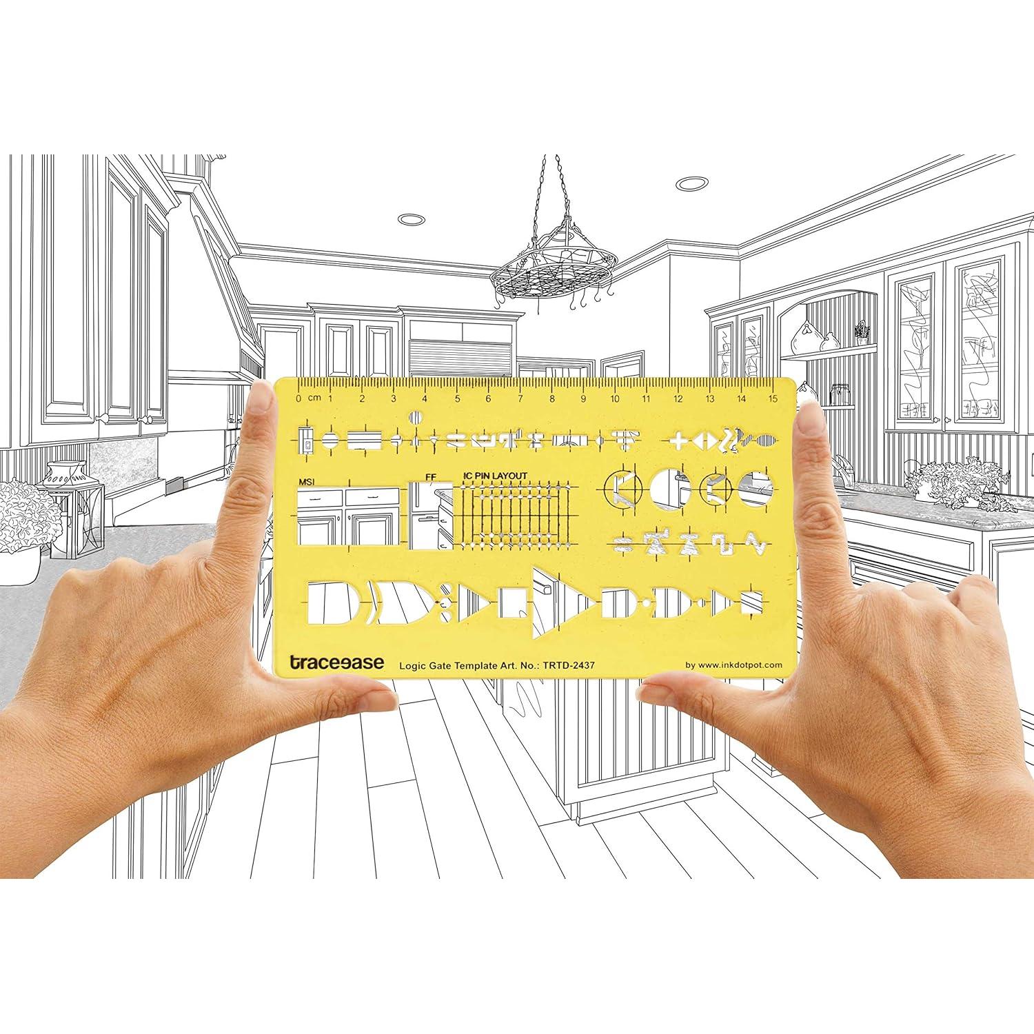 Plantilla de Dibujo Traceease 16.5x9.5 cm para Diseño Artístico