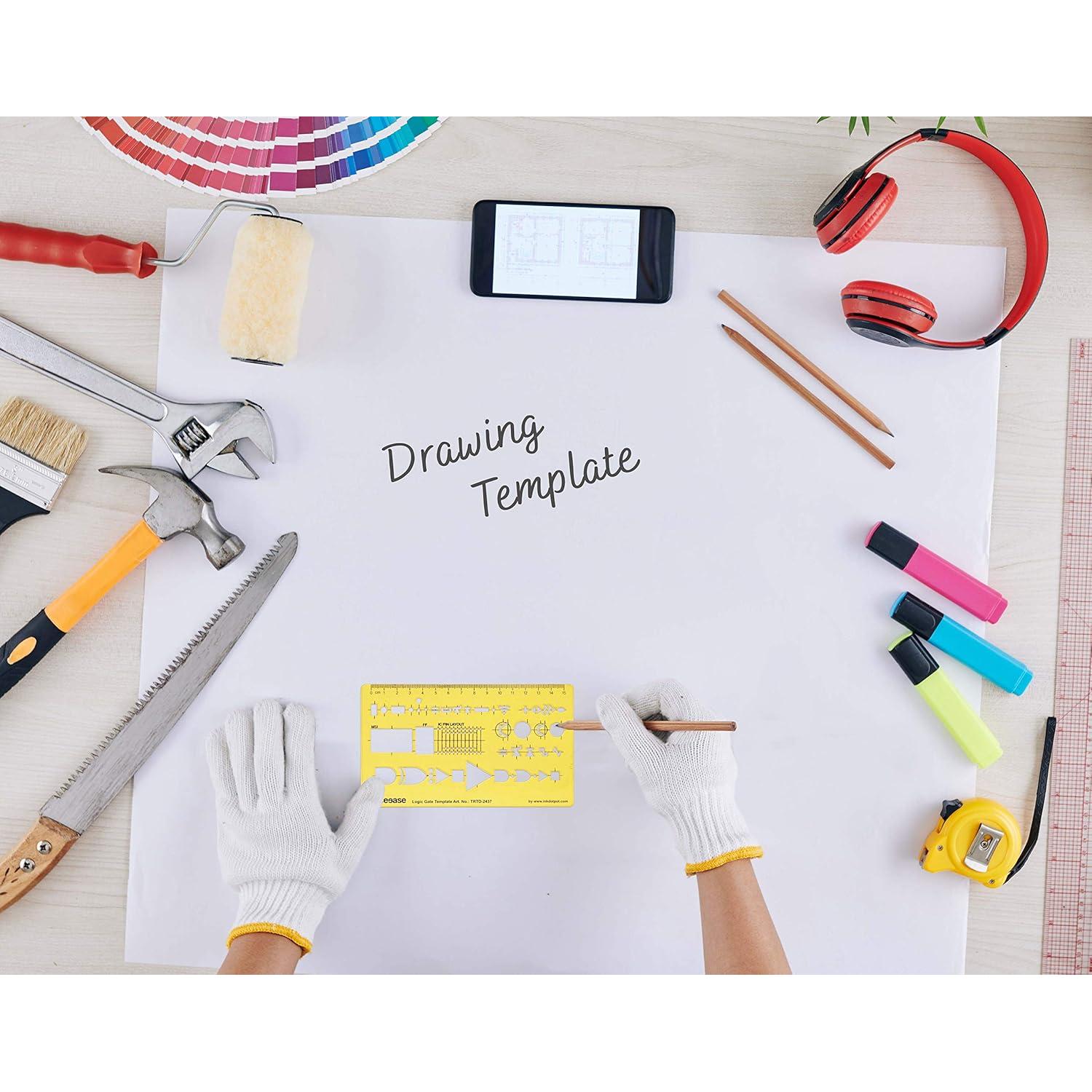 Plantilla de Dibujo Traceease 16.5x9.5 cm para Diseño Artístico